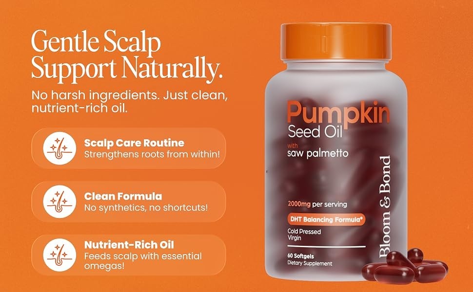 3 pack – NEW Bloom & Bond – Pumpkin Seed Oil w/ Saw Palmetto 2000mg – ex. 4/28