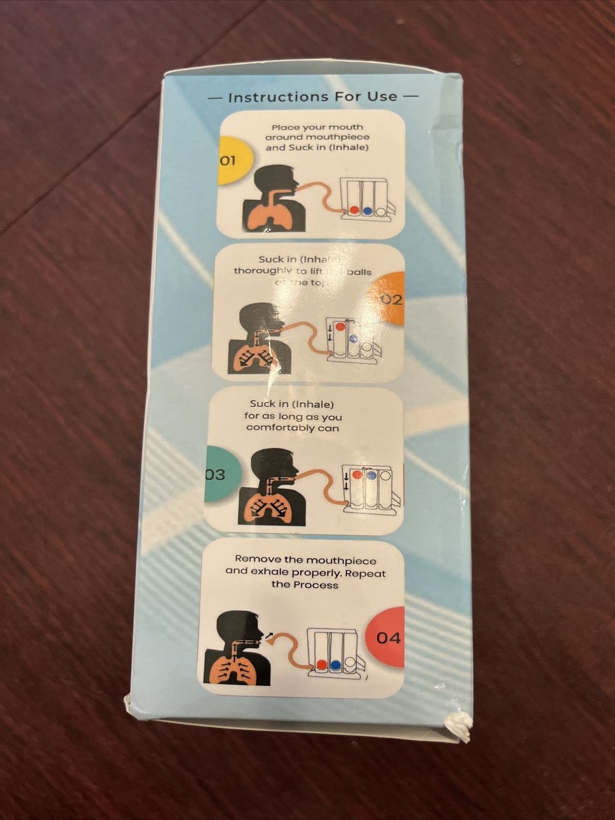 Deep Breathing Exercise for Lung Respiratory Breath Trainer w Mouthpiece NEW