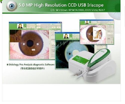 Quality new 5.0 MP USB Iriscope Iris Analyzer Iridology camera w/ Pro Iris enpod