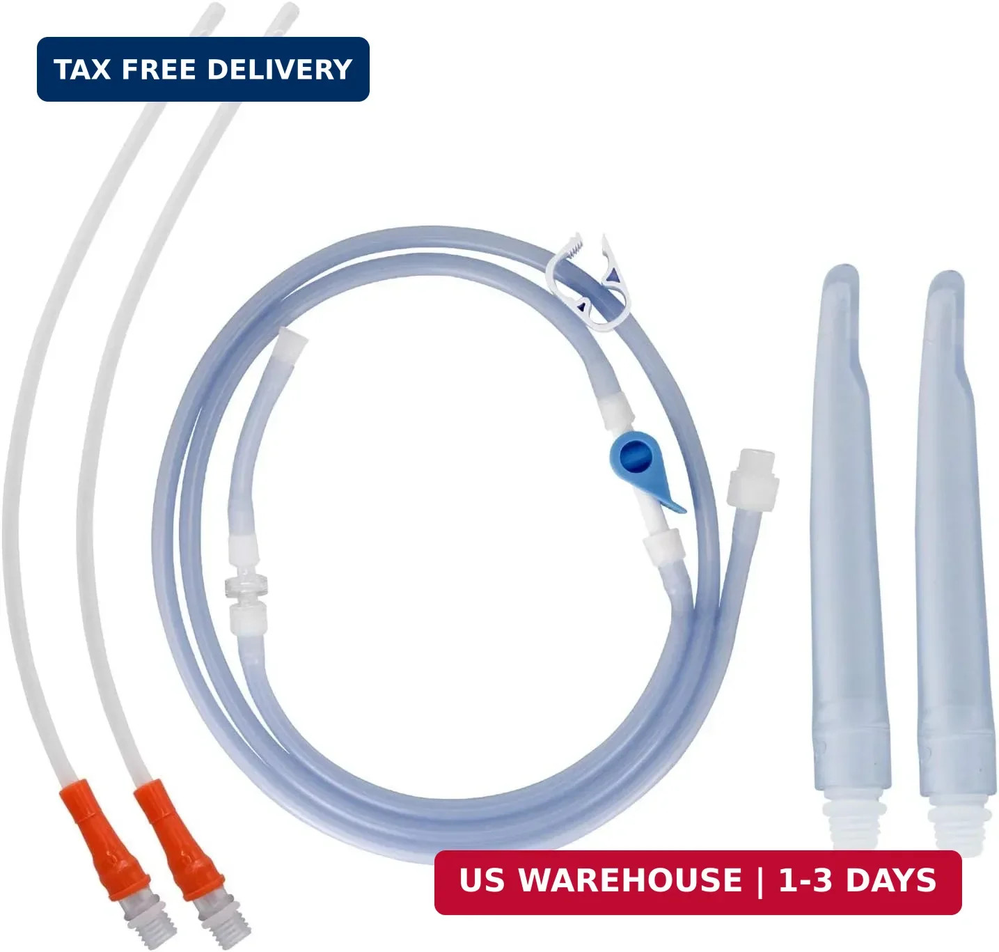 Enema Tube Replacement Pack for Colon Cleaning Long Colon Tubes and Flexible Ene