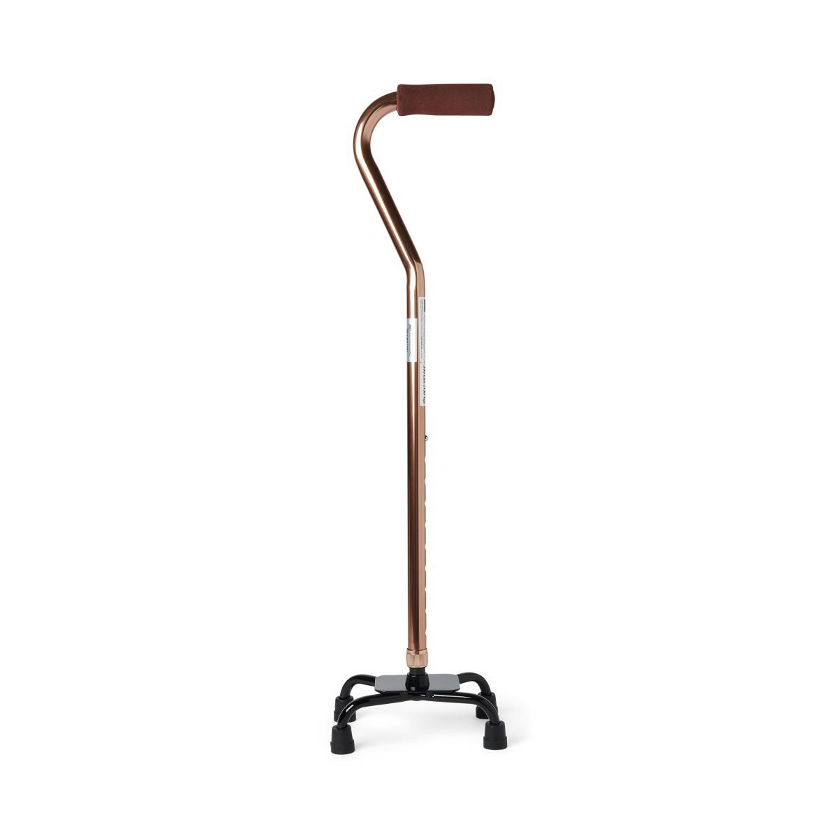 Aluminum Small Base Quad Cane, Bronze