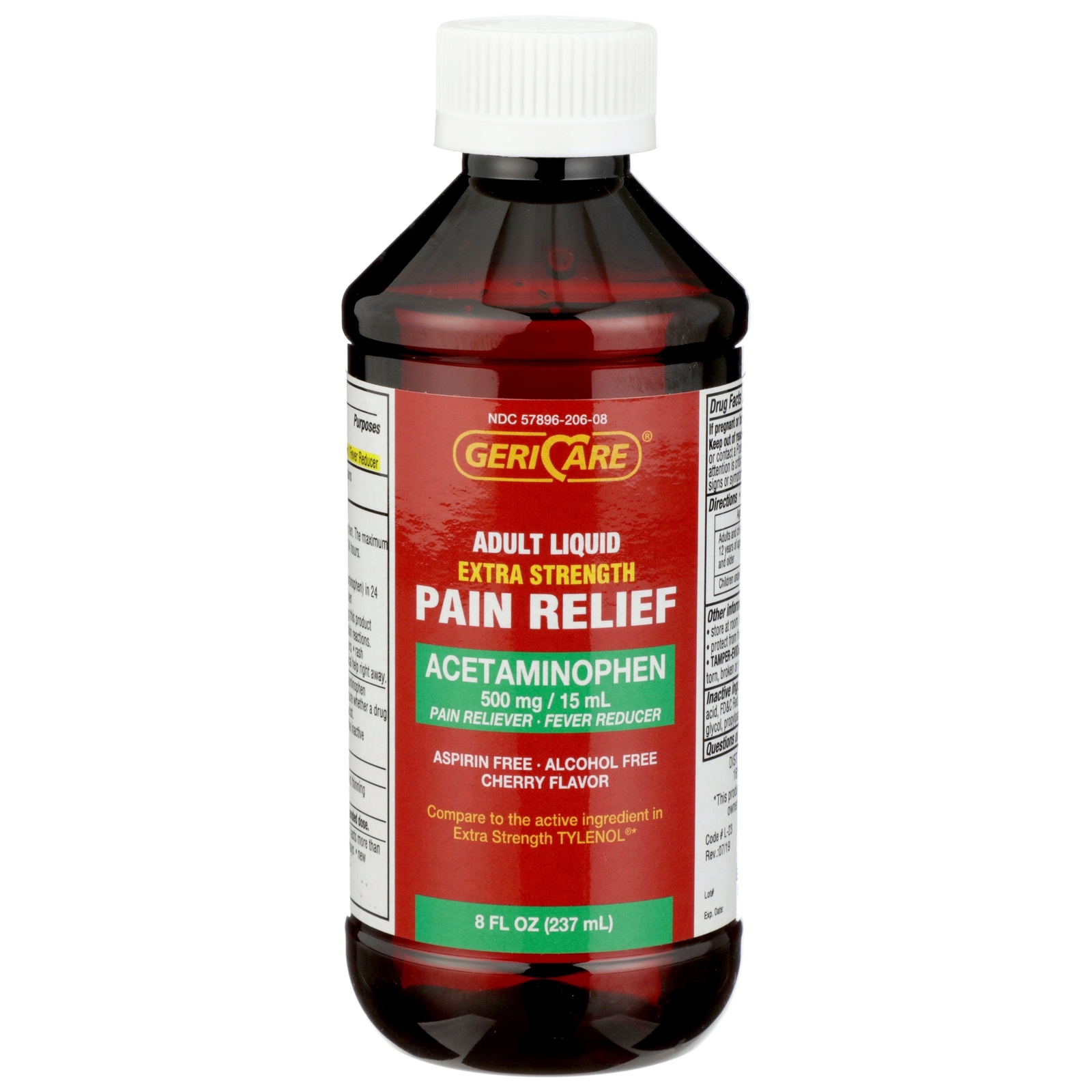 Geri-Care Cherry Pain Relief Acetaminophen Liquid 8 oz.
