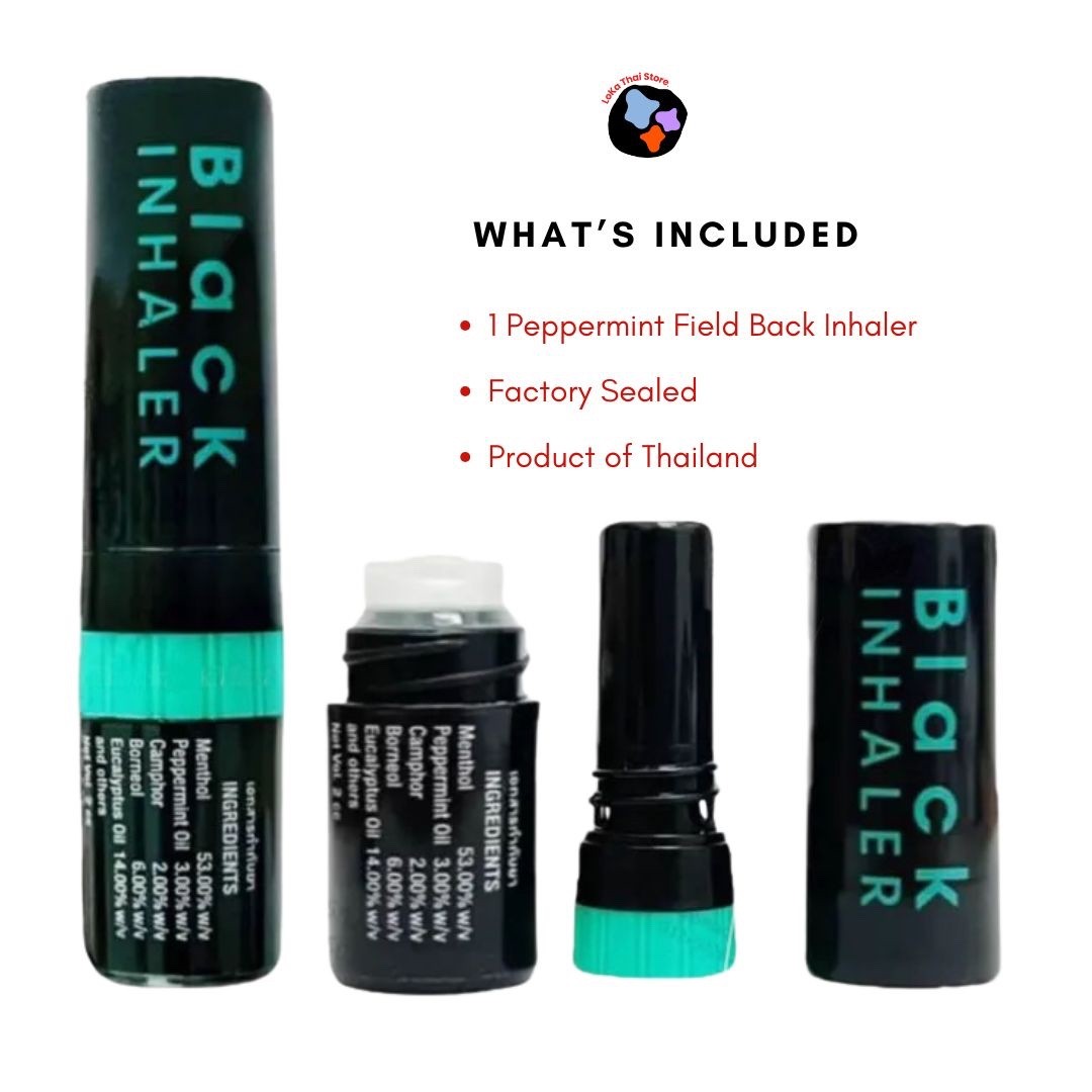 Peppermint Field Black Inhaler Thai Herbal 1 Pc