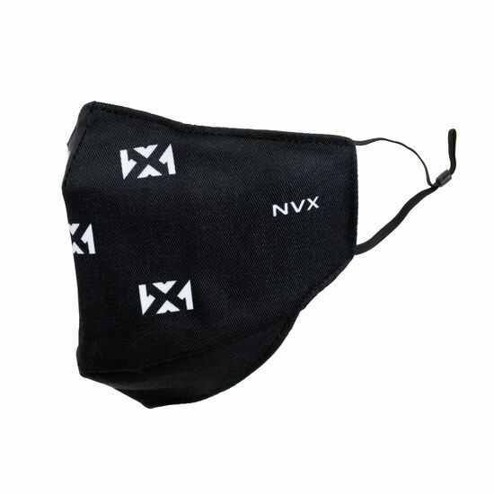 NVX NM25BK Black Reusable Washable Cloth Face Mask w/ NVX Logos