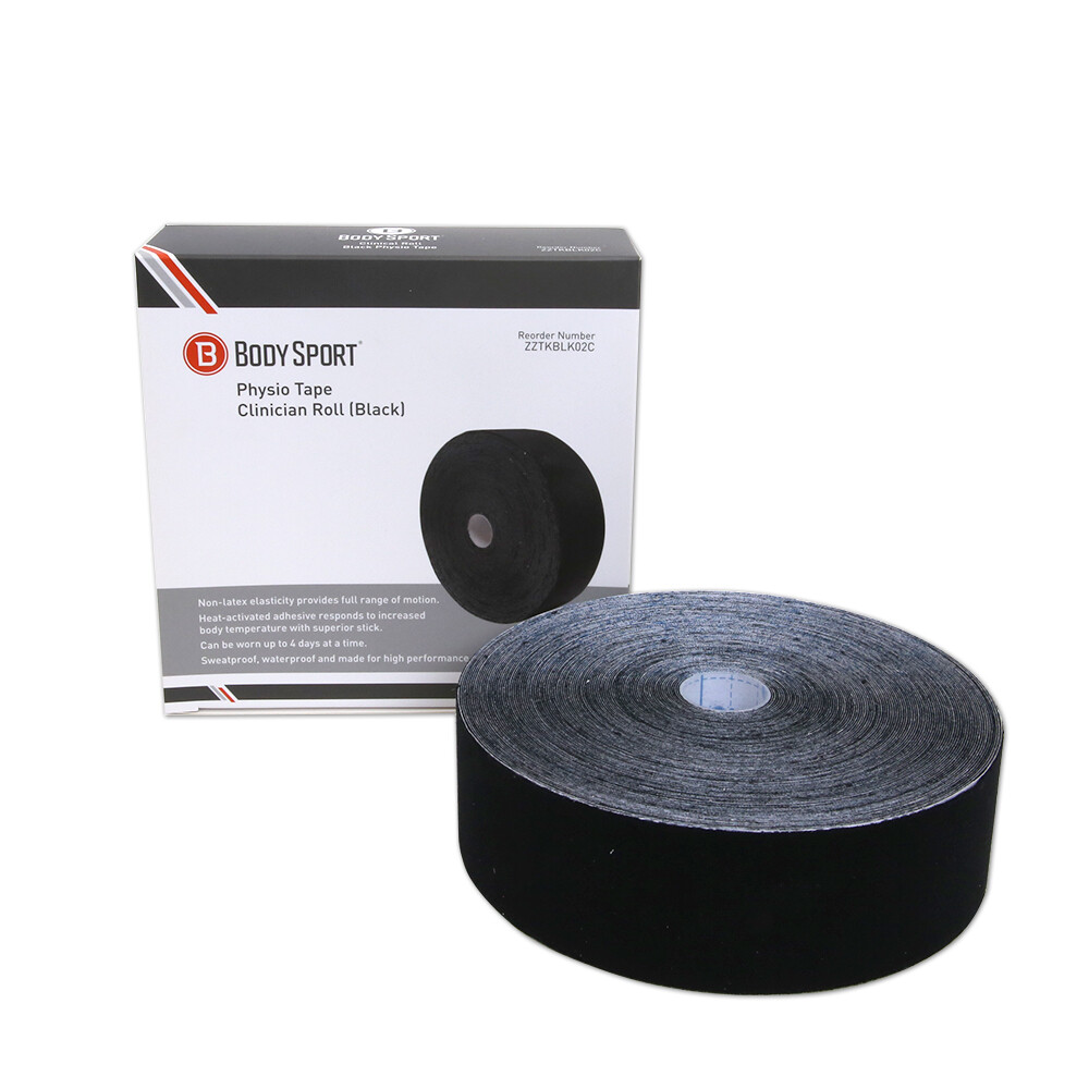 Body Sport Physio Tape Clinician Roll 2″ x 33.5 Yard – Black