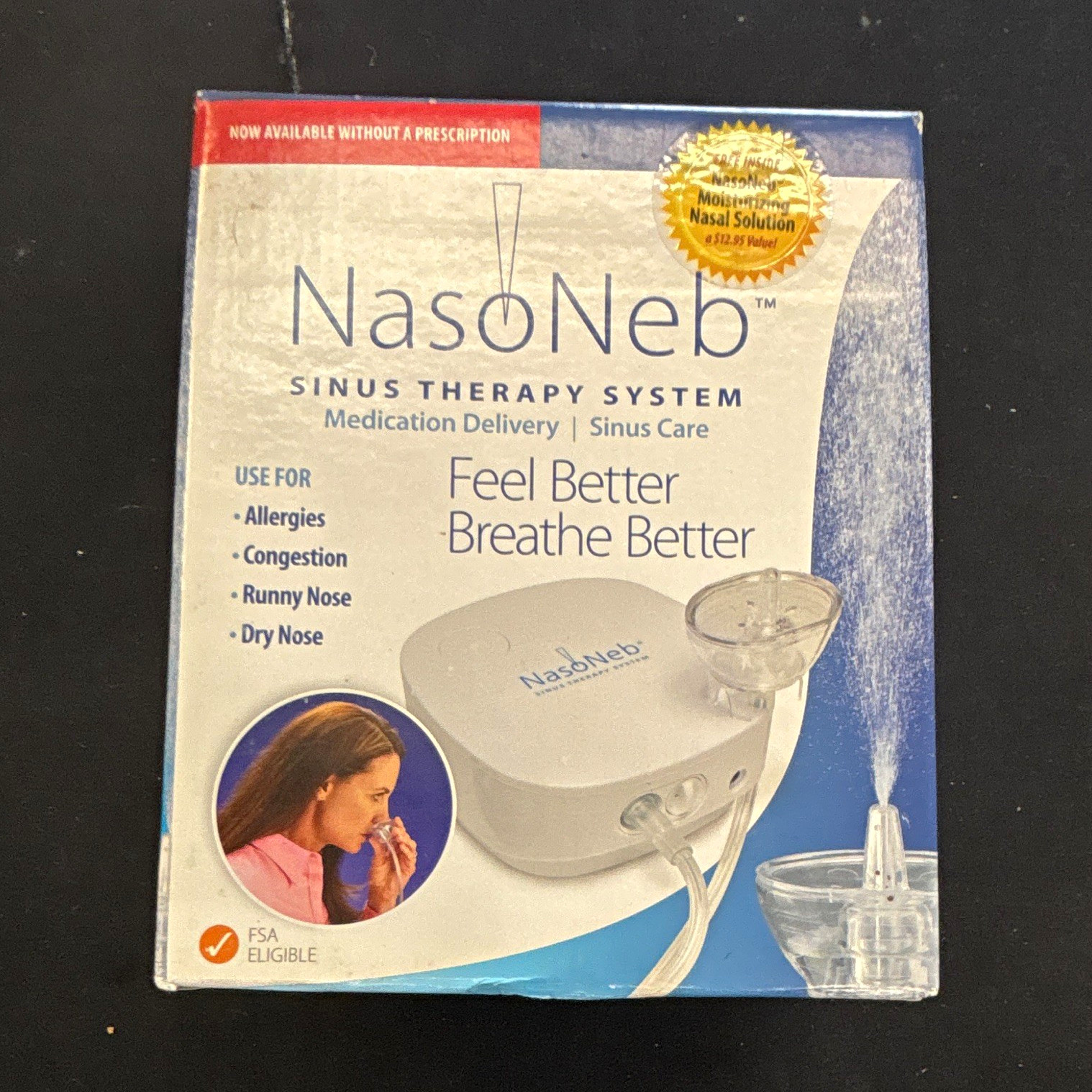 NasoNeb Sinus Therapy System White Medication Delivery Sinus Care Model 7070