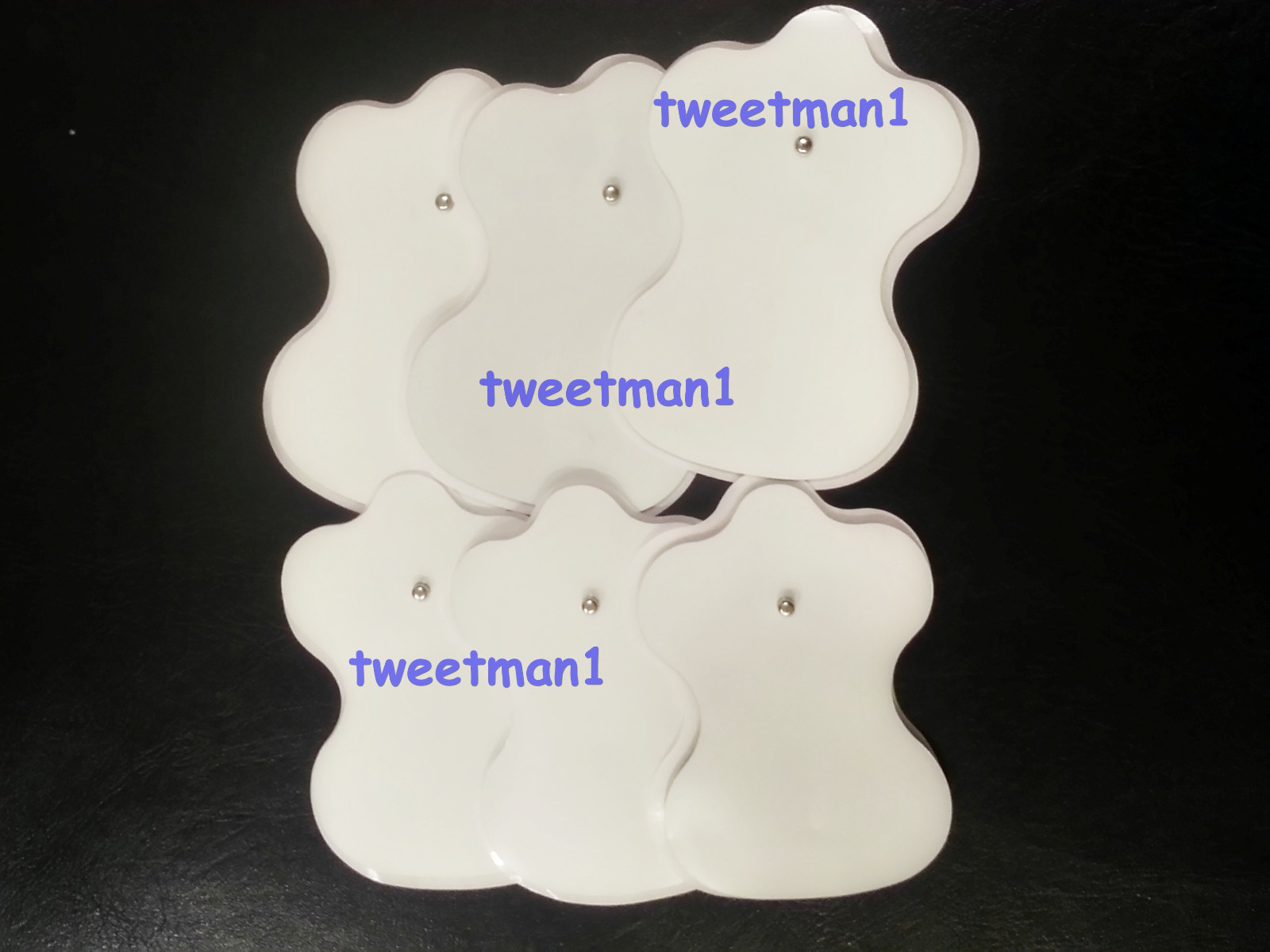 Electrode Pads 6 Pairs White (12) Gold Hand XFT-320 XFT-502 Compatible Reusable