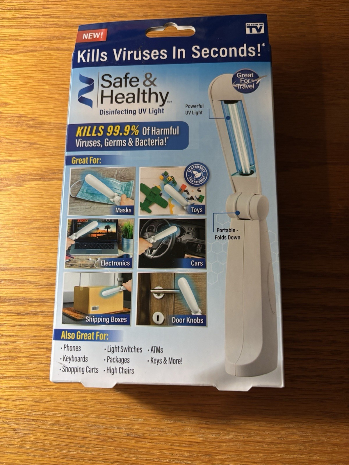 Safe and Healthy Disinfectant UVLight Kills 99.9% Germs, Viruses and Bacteria!