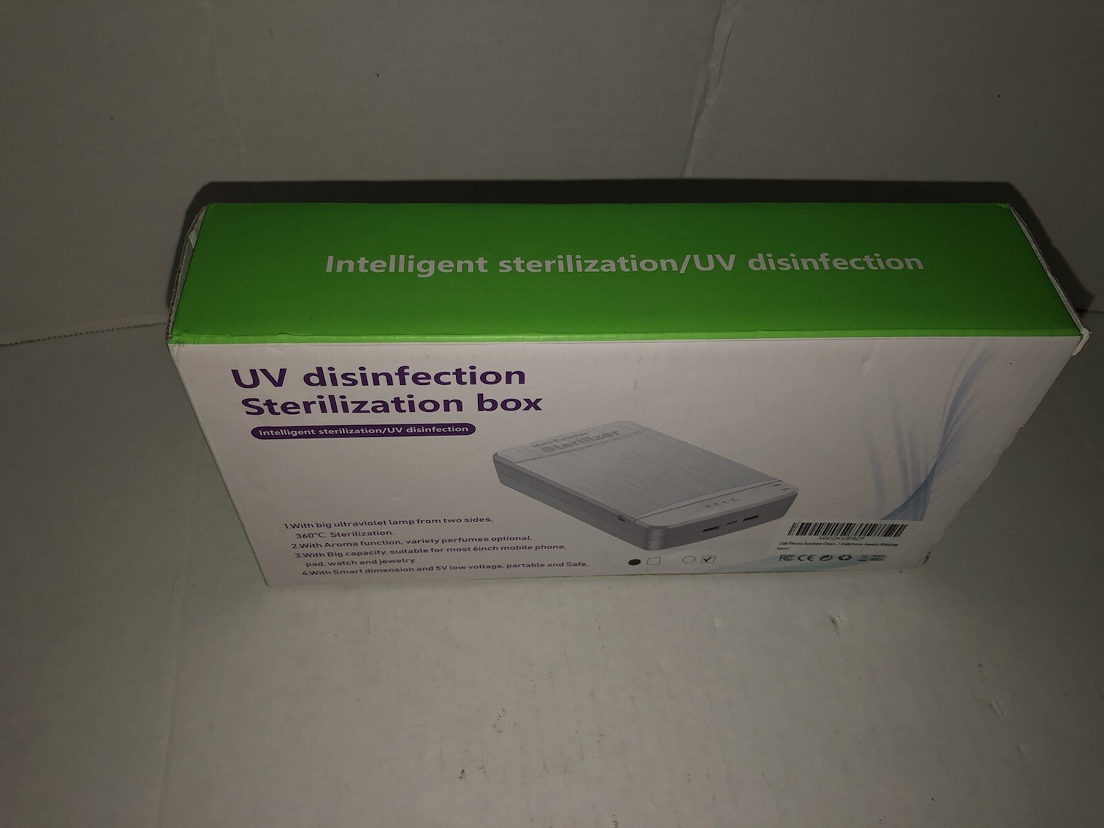 UV Disinfectant Sterilization Box (WHITE) 360*C, Openbox Great For Cell Phones