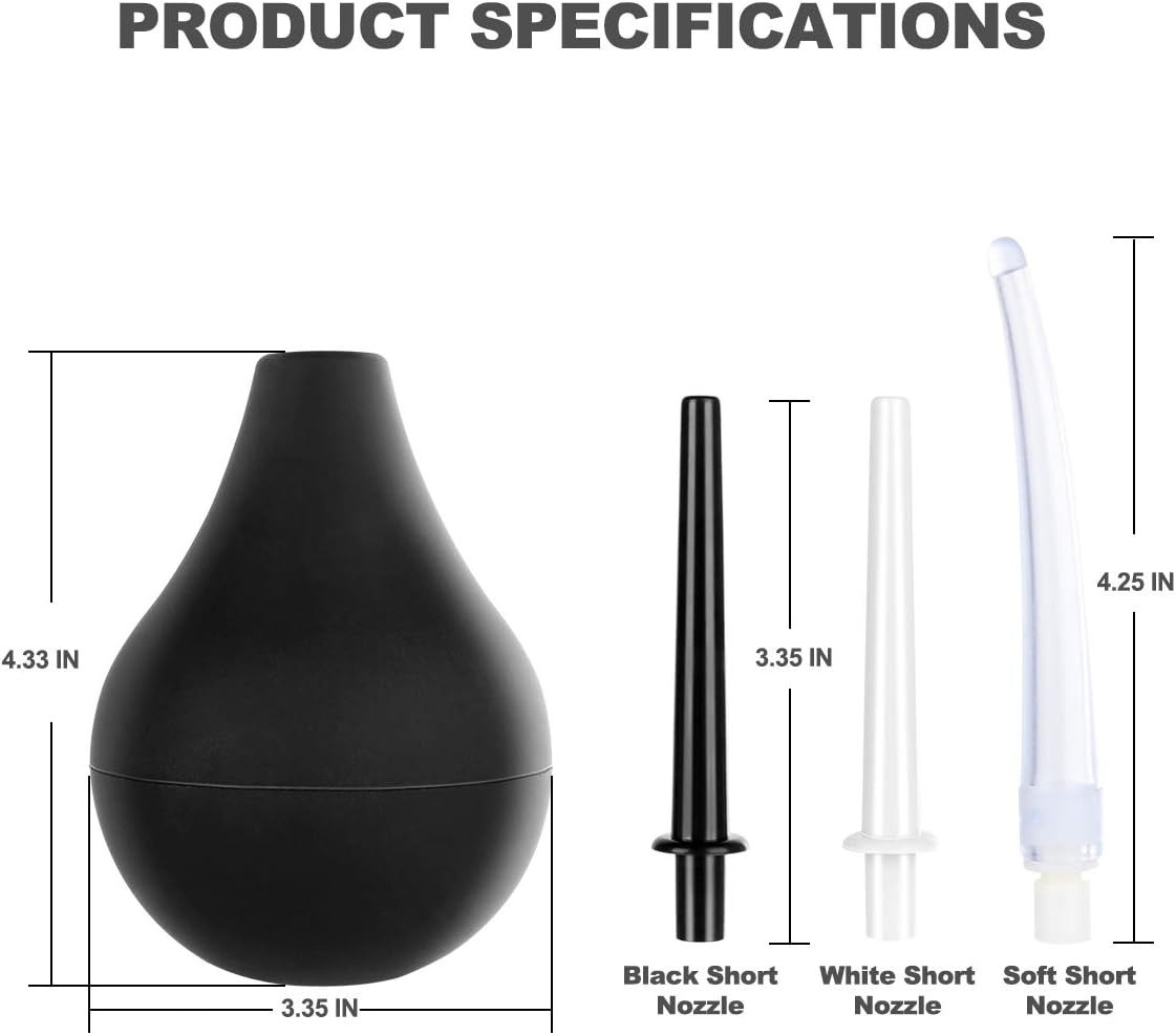 Complete Enema Douche Kit for Optimal Hygiene – 3 Interchangeable Nozzles