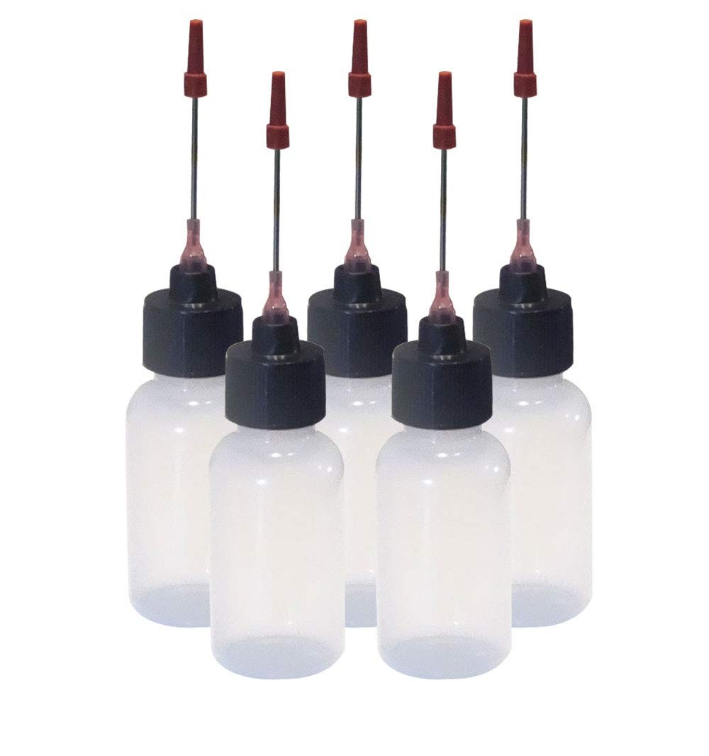 Liberty Products 5-1oz Plastic Squeeze Bottles 1.5″ Stainless Applicators