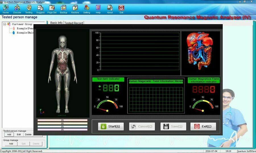Newest Version 4TH 52 Reports Quantum Magnetic Resonance Body Analyzer Device US
