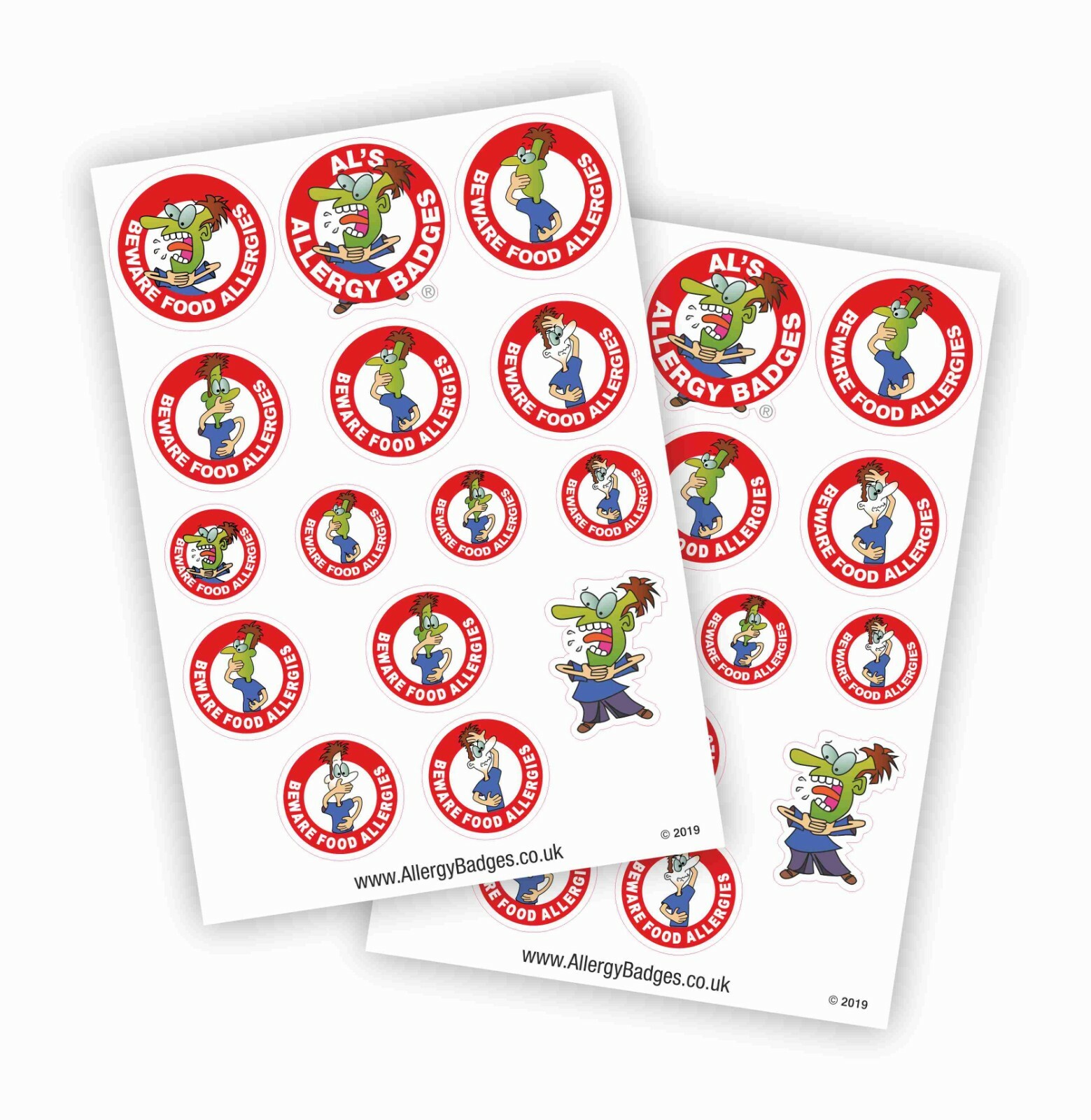 Beware Food Allergies Sticker Also Pin Badges & Sew-on Patches – Food Allergies
