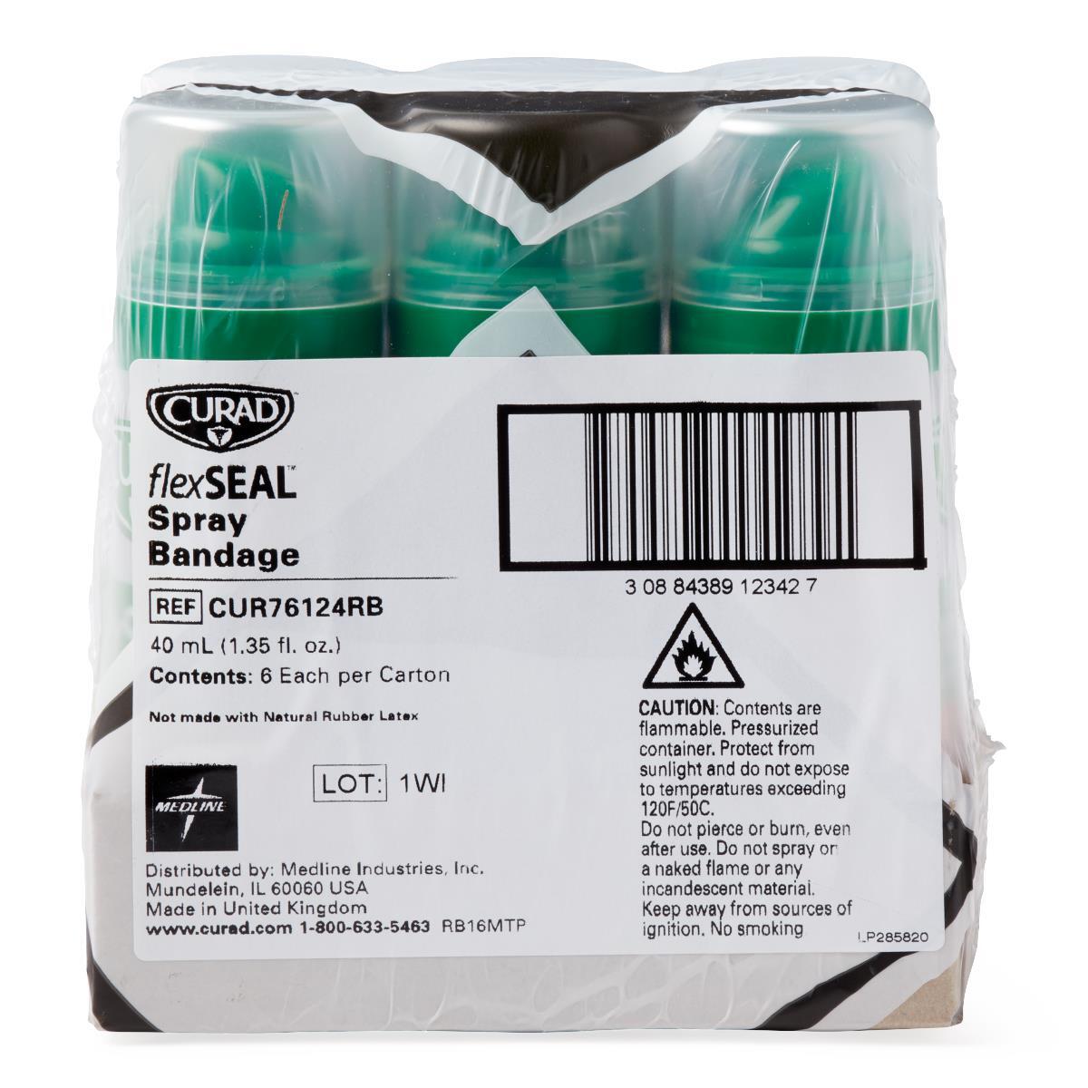 CURAD Flex Seal Spray Bandage, 40 mL, Case