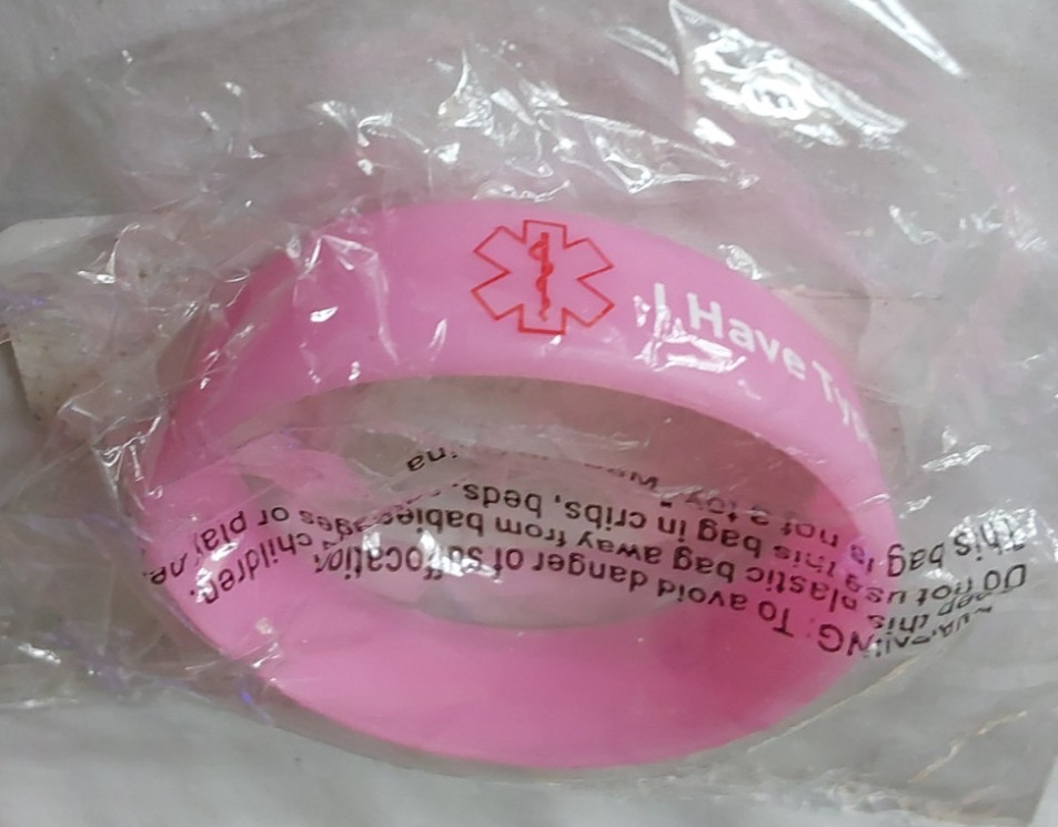 TODDLER / SMALL CHILD RUBBER ARMBAND » I HAVE TYPE 1 DIABETIS «