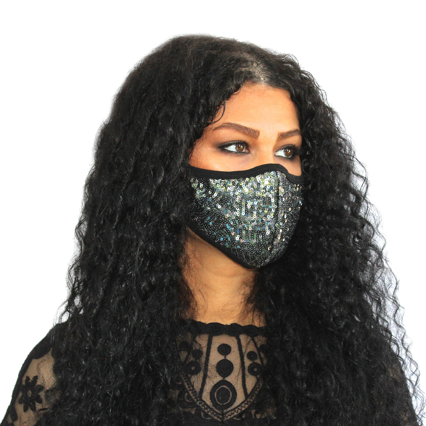 Sequin Glitter Face Mask Fashion Bling Sparkly Masks Luxury Party Wedding Mask