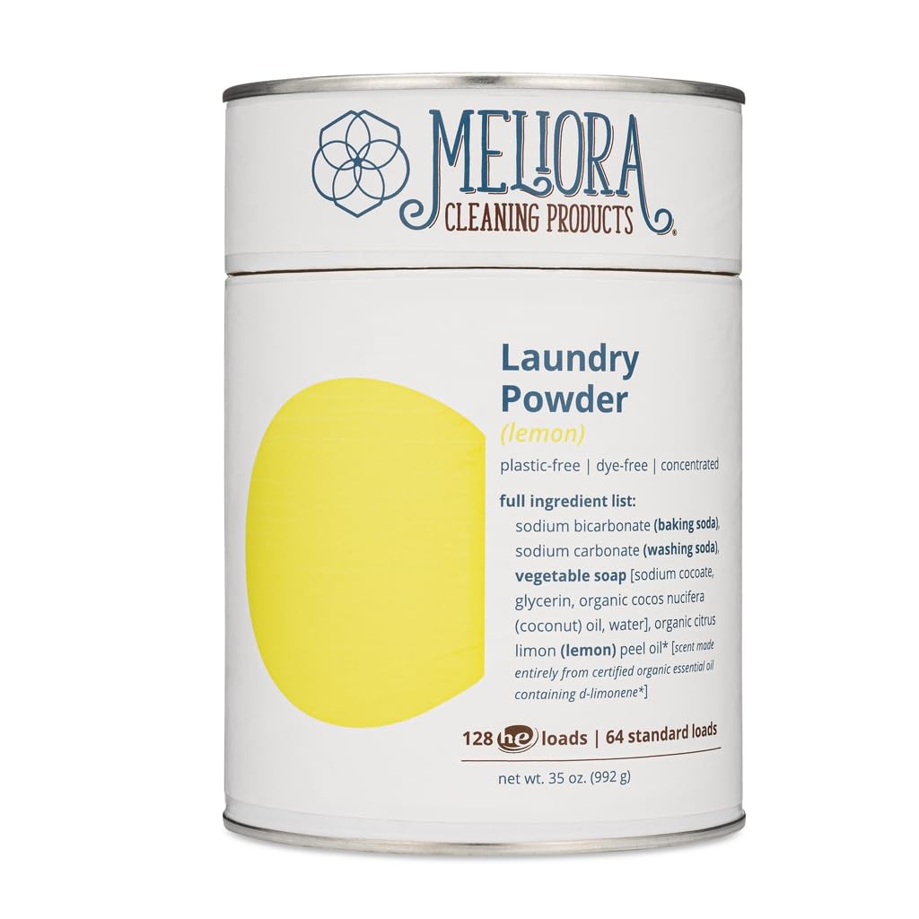 Laundry Powder Detergent 128 HE Loads Lemon Meliora Cleaning Products