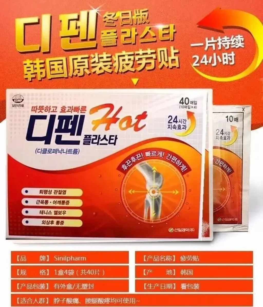 Sinil Pharm Defend Hot Pain Relief Patch Plaster