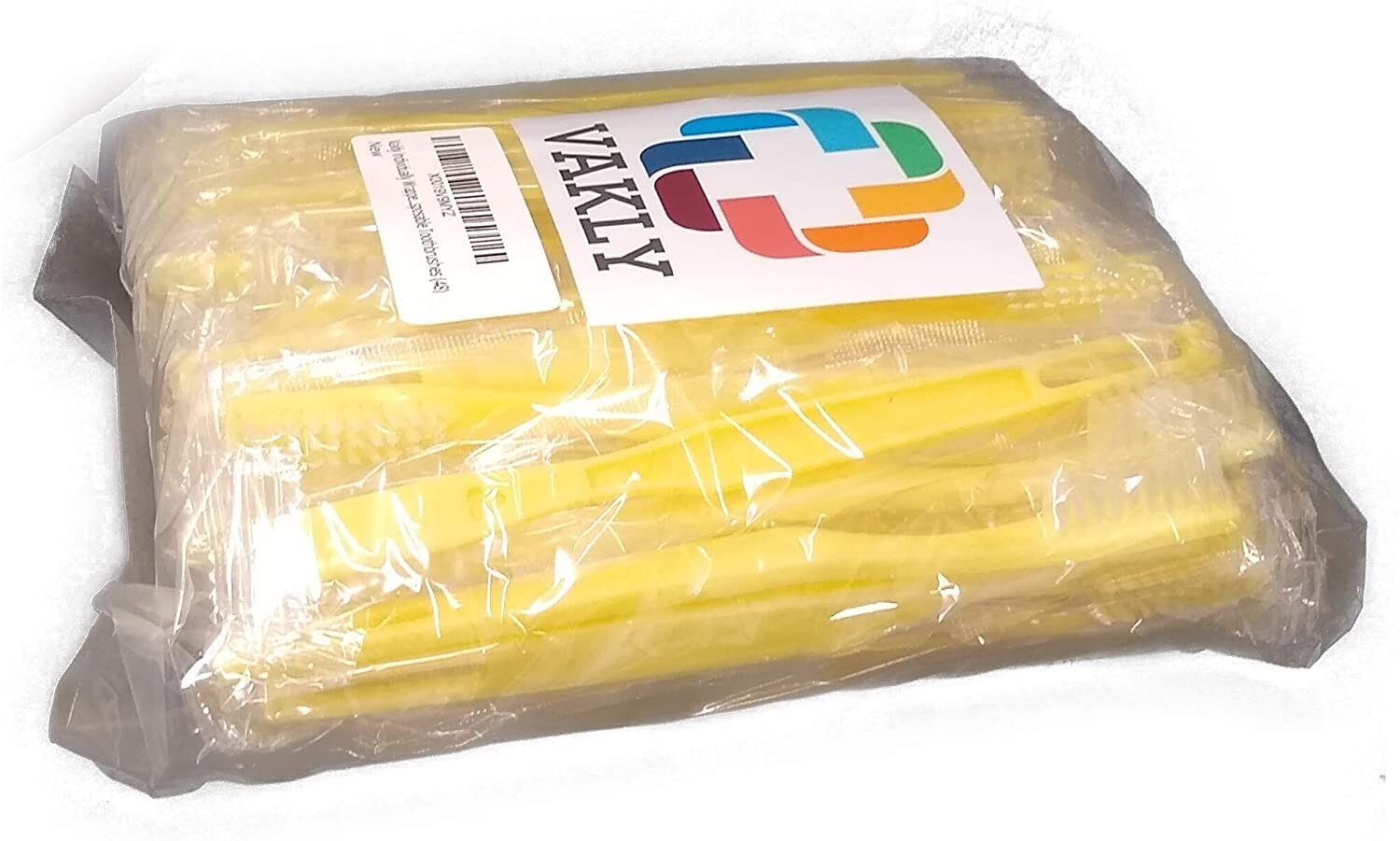 Vakly Individually Wrapped Disposable Toothbrushes, 48 Pack