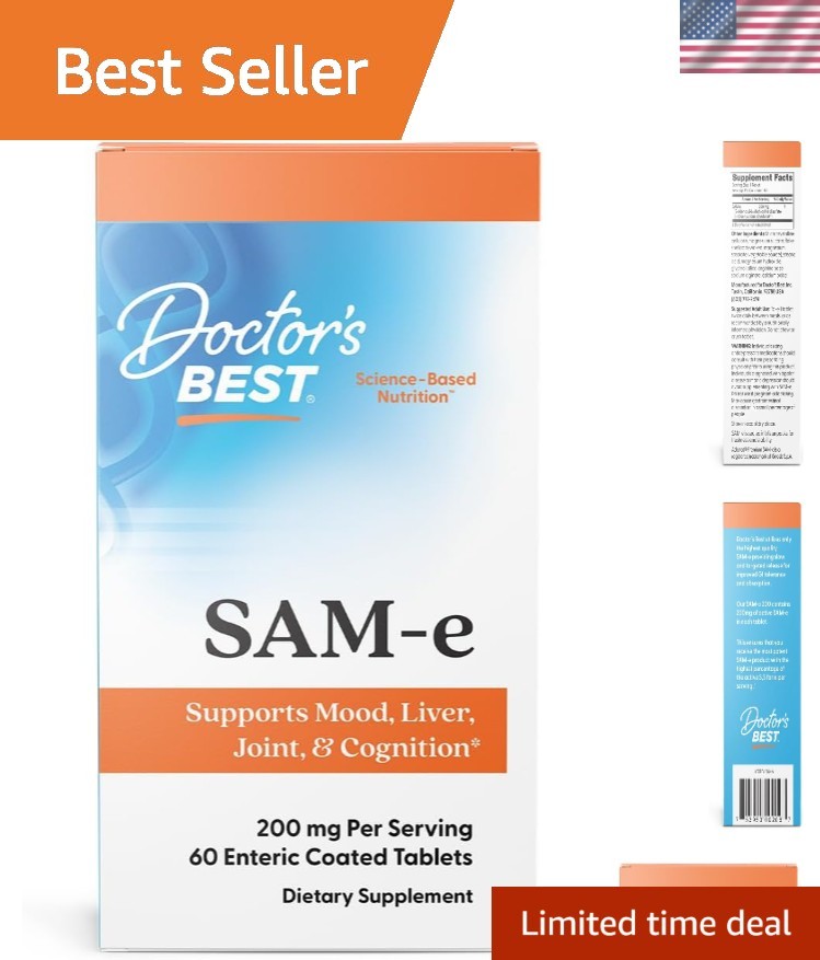 Boost Mood and Joint Health – Doctor s Best SAM e 400mg 60 Tablets