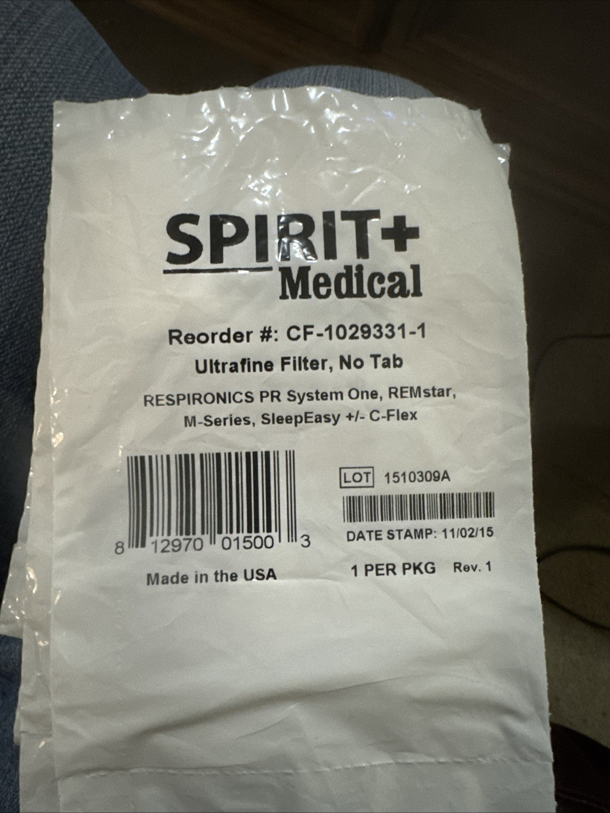 Lot of 5 – Respironics Ultrafine Filters CF-1029331-1 – New in Packages