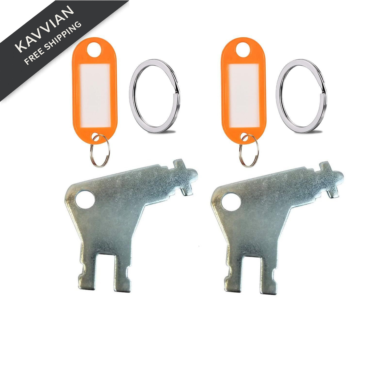 50504 Key, Commercial-Grade Universal 3.3 x 3 cm / 1.3 x 1.2 in, Silver