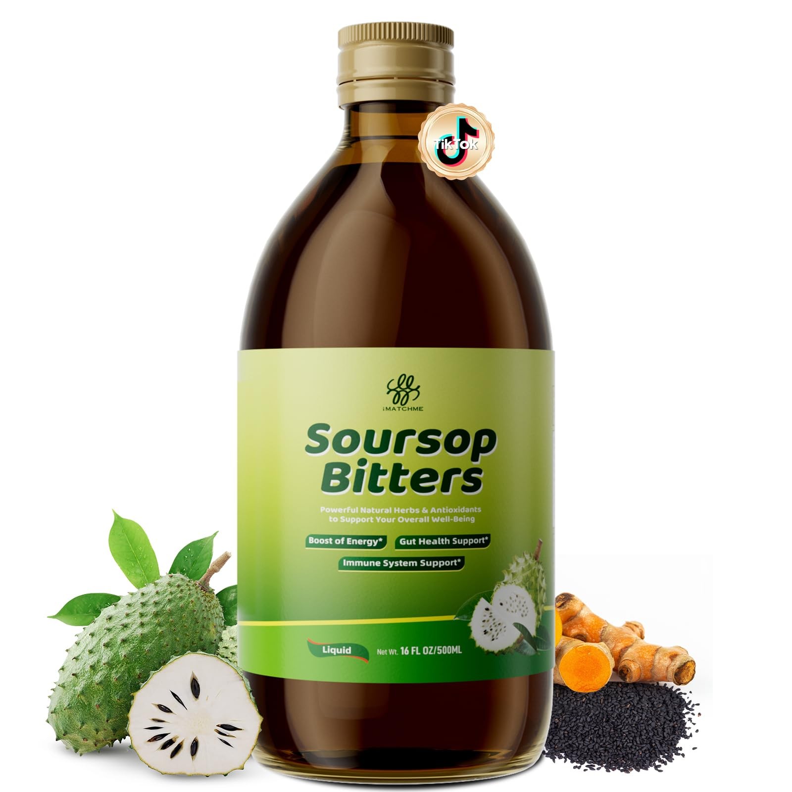 Soursop Bitters Liquid 16 fl oz Digestive Health Gut Detox Immune Support Skin