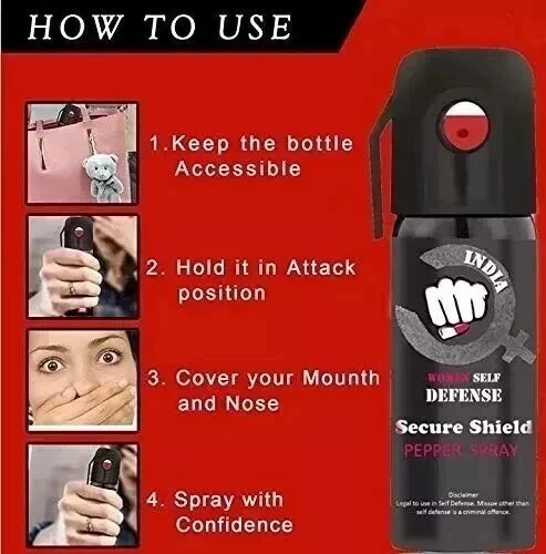 BE Safe Forever Ultra Max Woman Safety Spray | Free Shipping | 55 ML(Pack of 6)