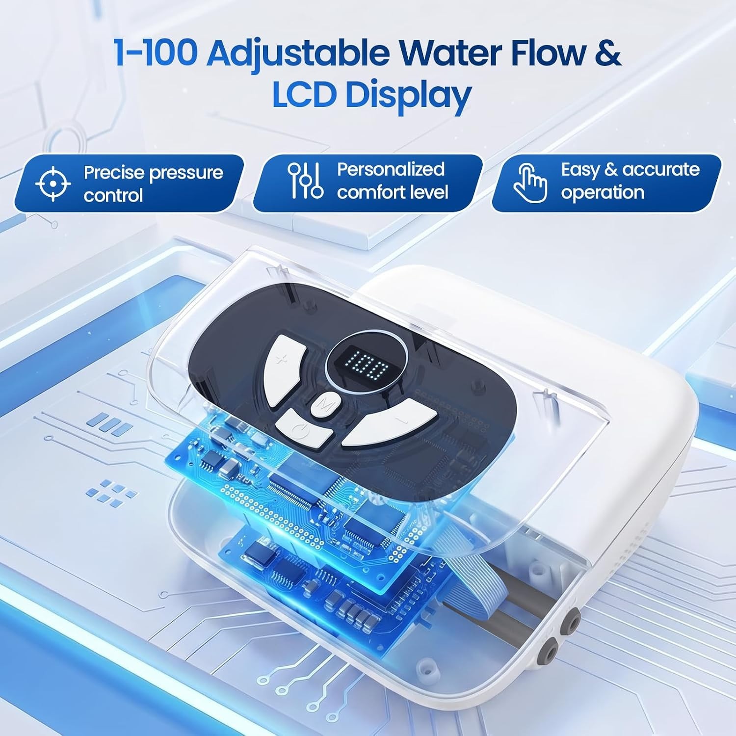 Portable Electric Enema System with UVC Cleaning and Adjustable Pressure Options