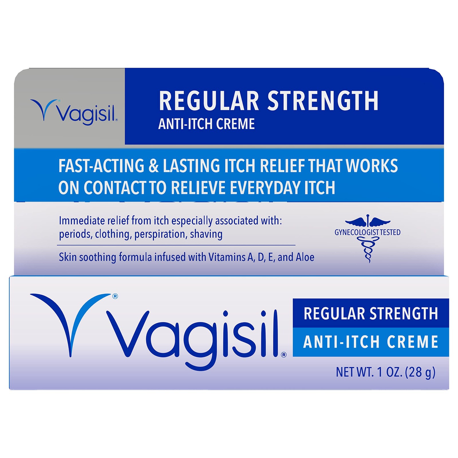 Vagisil Regular Strength Anti-Itch Feminine 1 Ounce (Pack of 1), Multicolor
