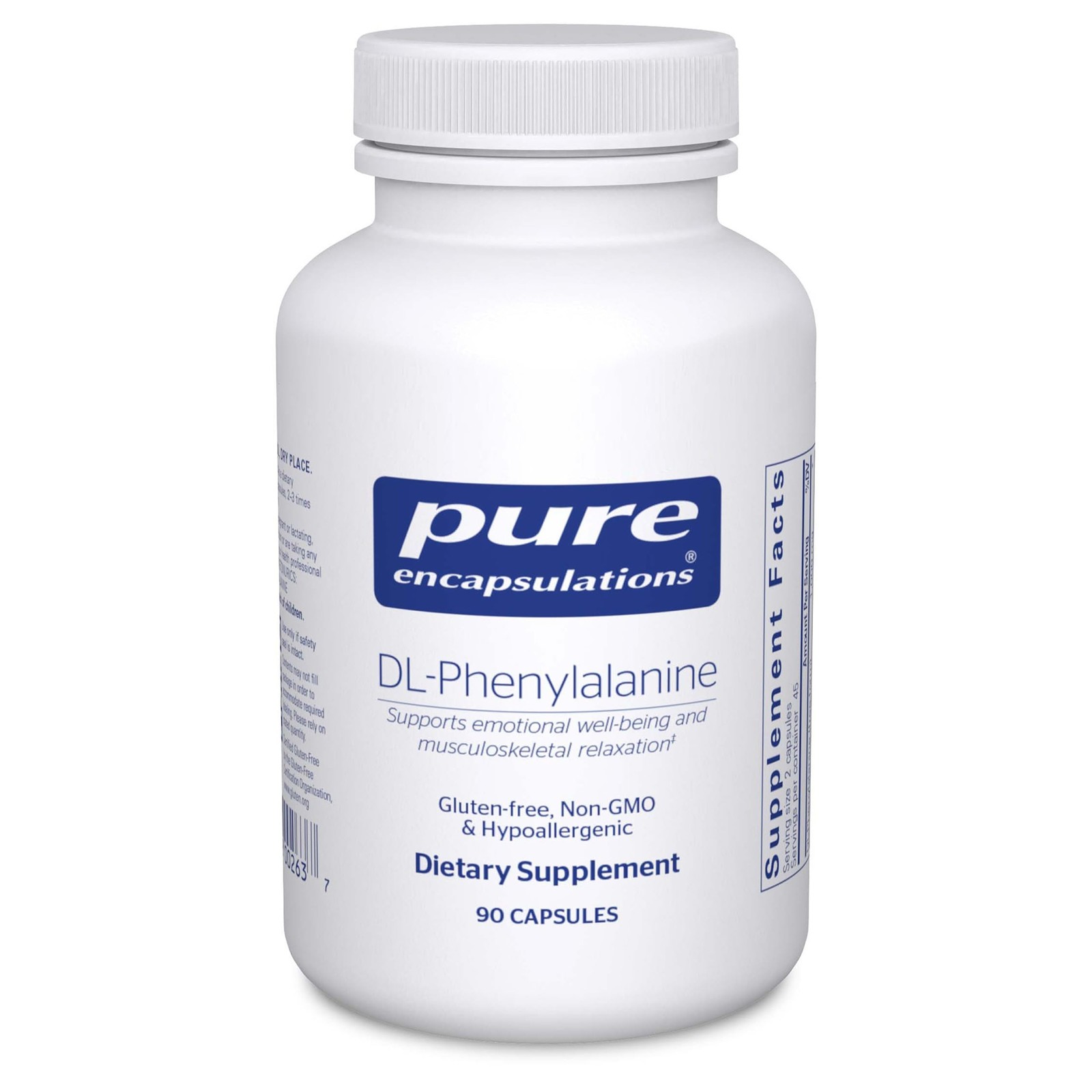 Amino Acid Supplement DL Phenylalanine 90 Capsules Memory Focus Pure Joints