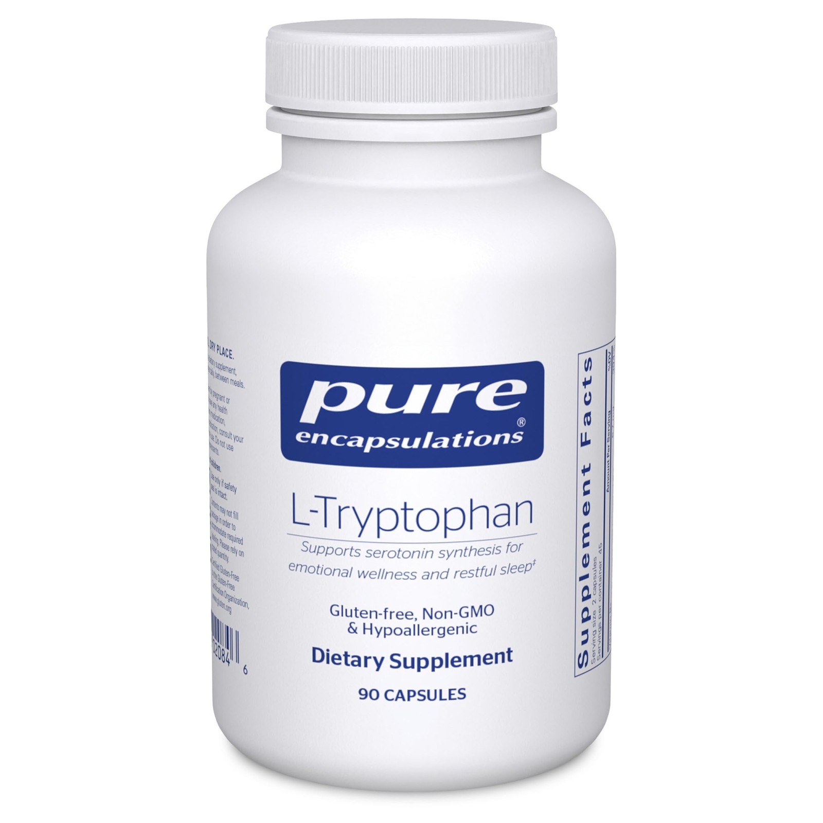 Amino Acid L Tryptophan Supplement Relaxation Serotonin Support 90 Capsules