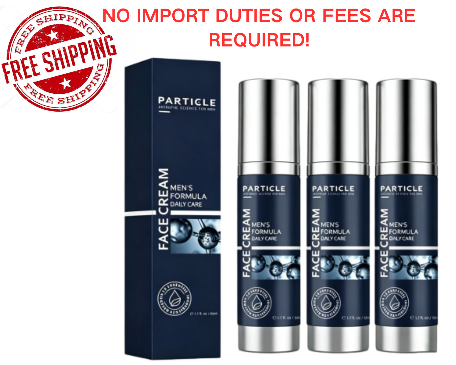 3X Particle Face Cream Men 6 in 1 Anti-Aging Cream Fights Eye Bags Dark Spots