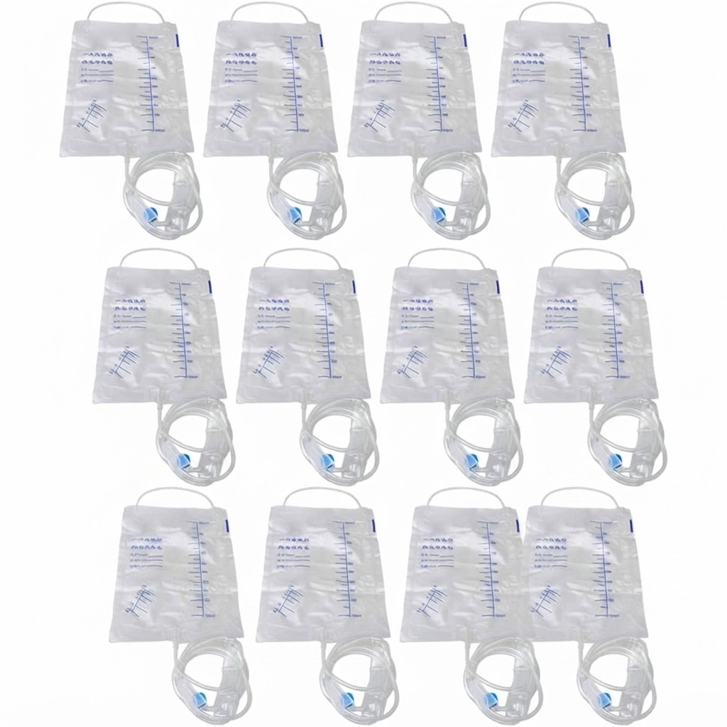 10PCS 1000ml Disposable Intestinal Irrigation Bags Kit with 41in Tube