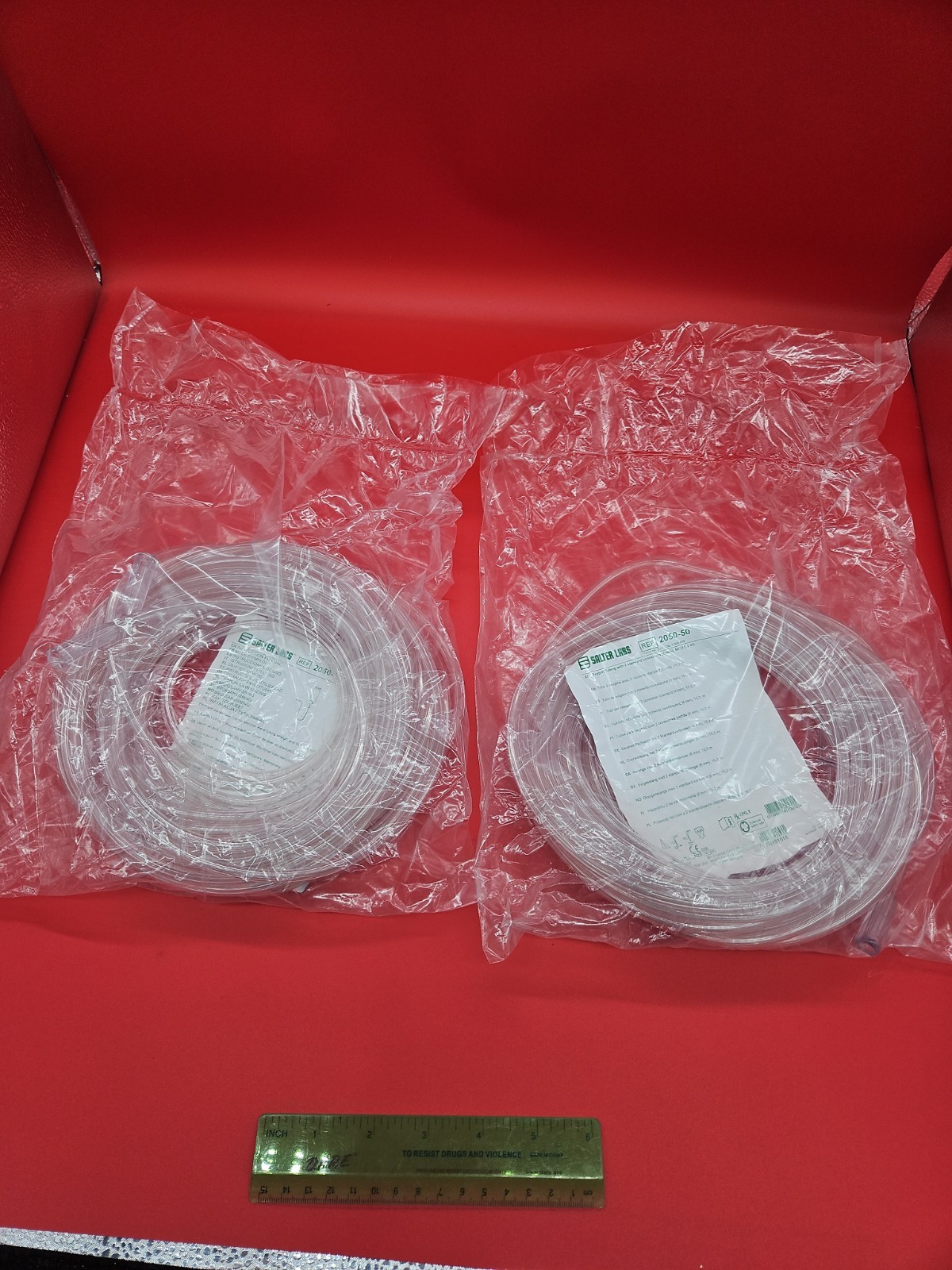 2 Oxygen Tubing – Clear Plastic With 2 Standard Connect – 50 Foot 6mm