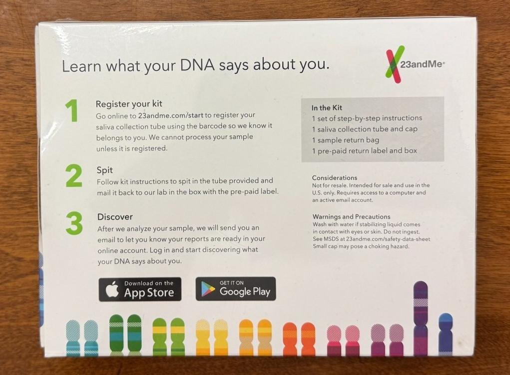 23andMe 23 And Me Health + Ancestry DNA Saliva Collection Kit 2020 SEALED