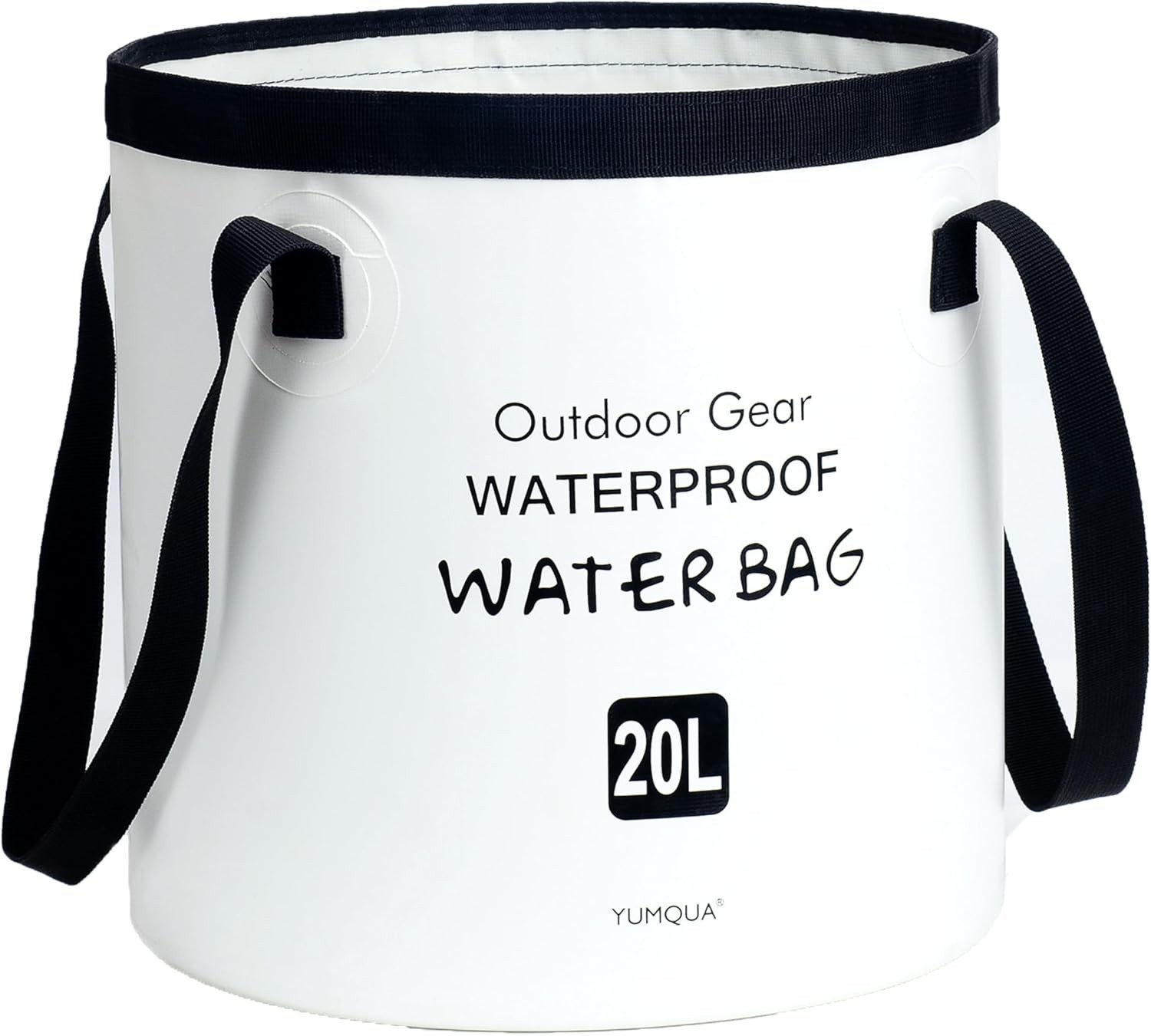 YUMQUA Collapsible Bucket 5 Gallon, Multifunctional Portable Folding White