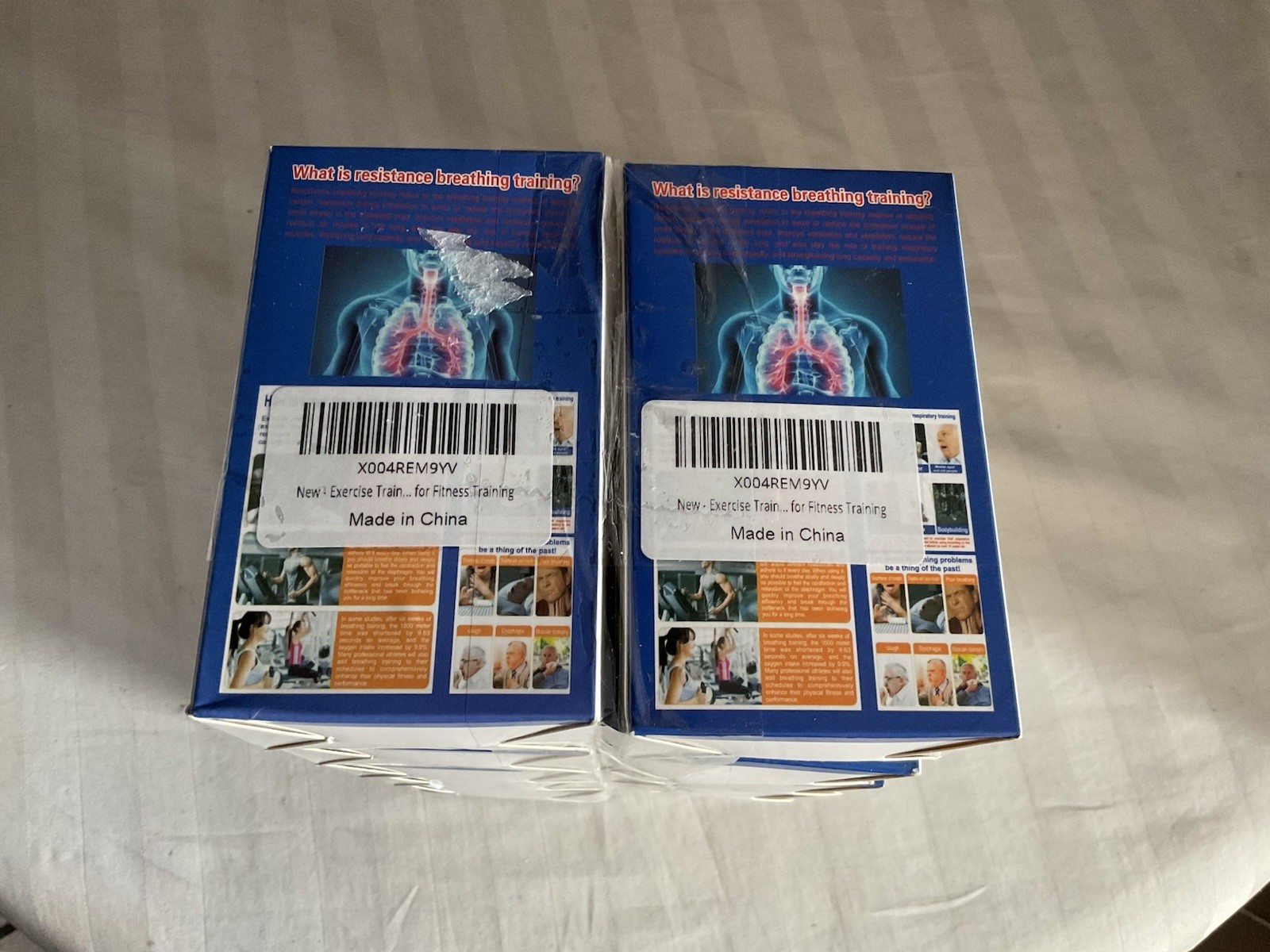 EXCYINSI BREATHING EXERCISER TRAINER – RESPIRATORY MUSCLE TRAINING – NEW – (2)