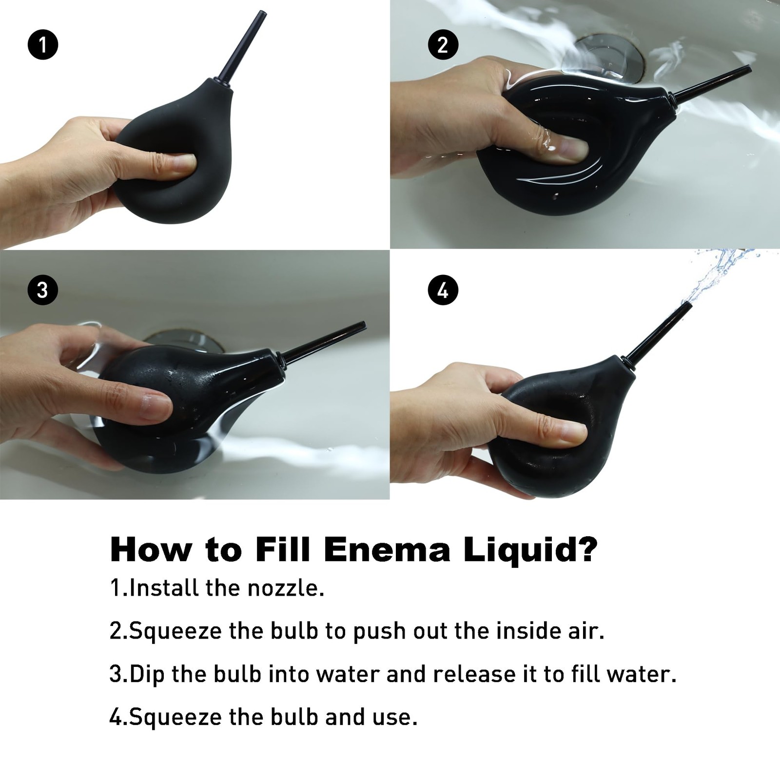 8oz Enema Bulb Kit Douche Bulb for Men Anal and Vaginal Flushing Enemas with …