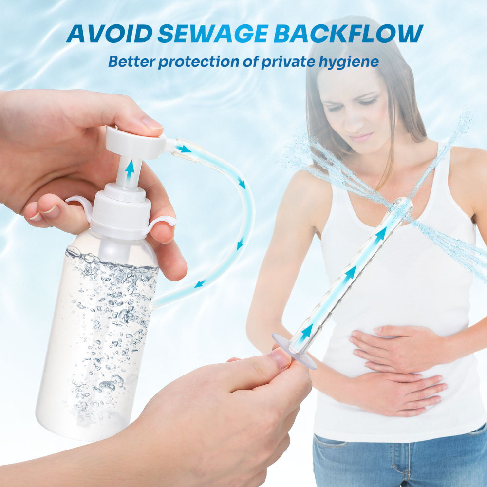 300 ml Reusable Vaginal Cleansing System Female Vaginal Rinse, Manual Cleanser