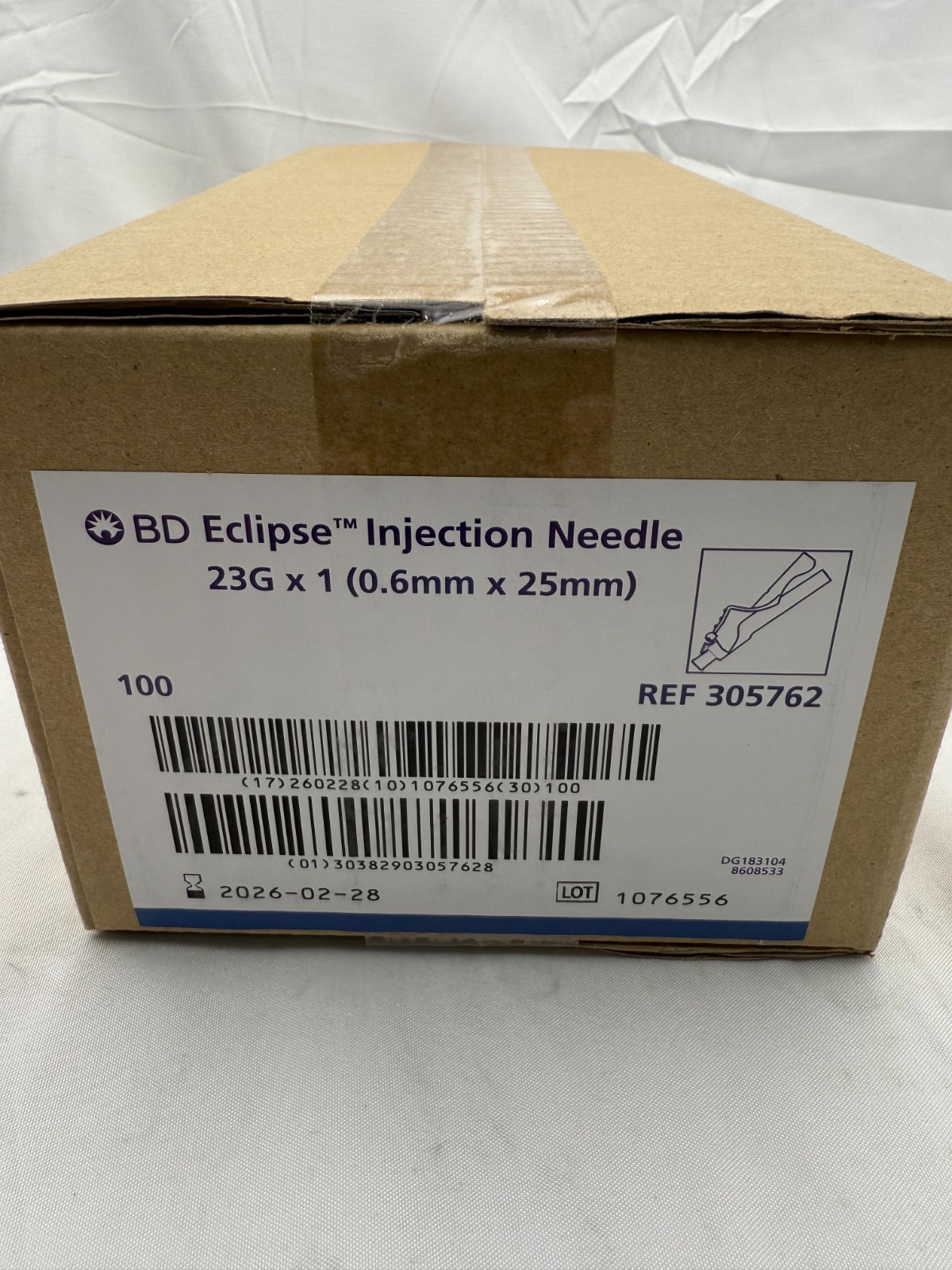 Eclipse Injection 23G x 1” (0.6 mm x 25 mm) 305762 Box Of 100 *Veterinary Use*