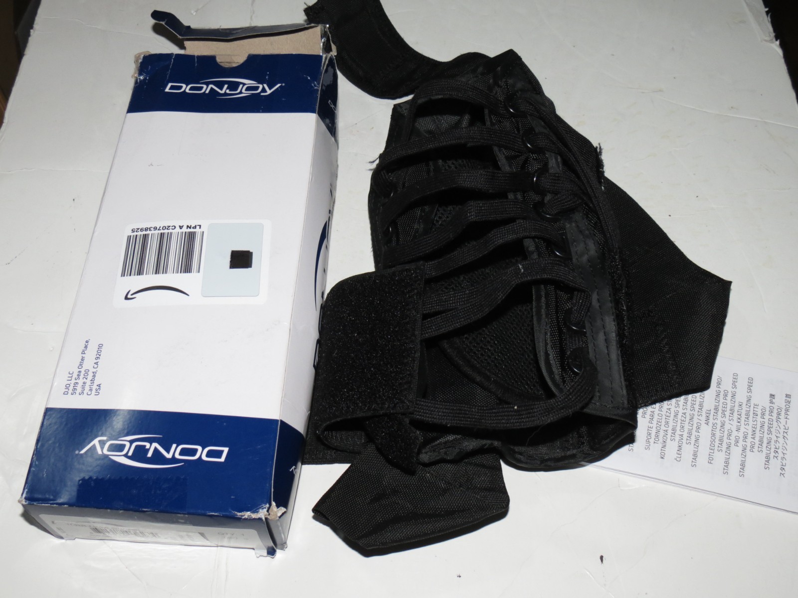 DonJoy Stabilizing Speed Pro Ankle Support Brace, Large