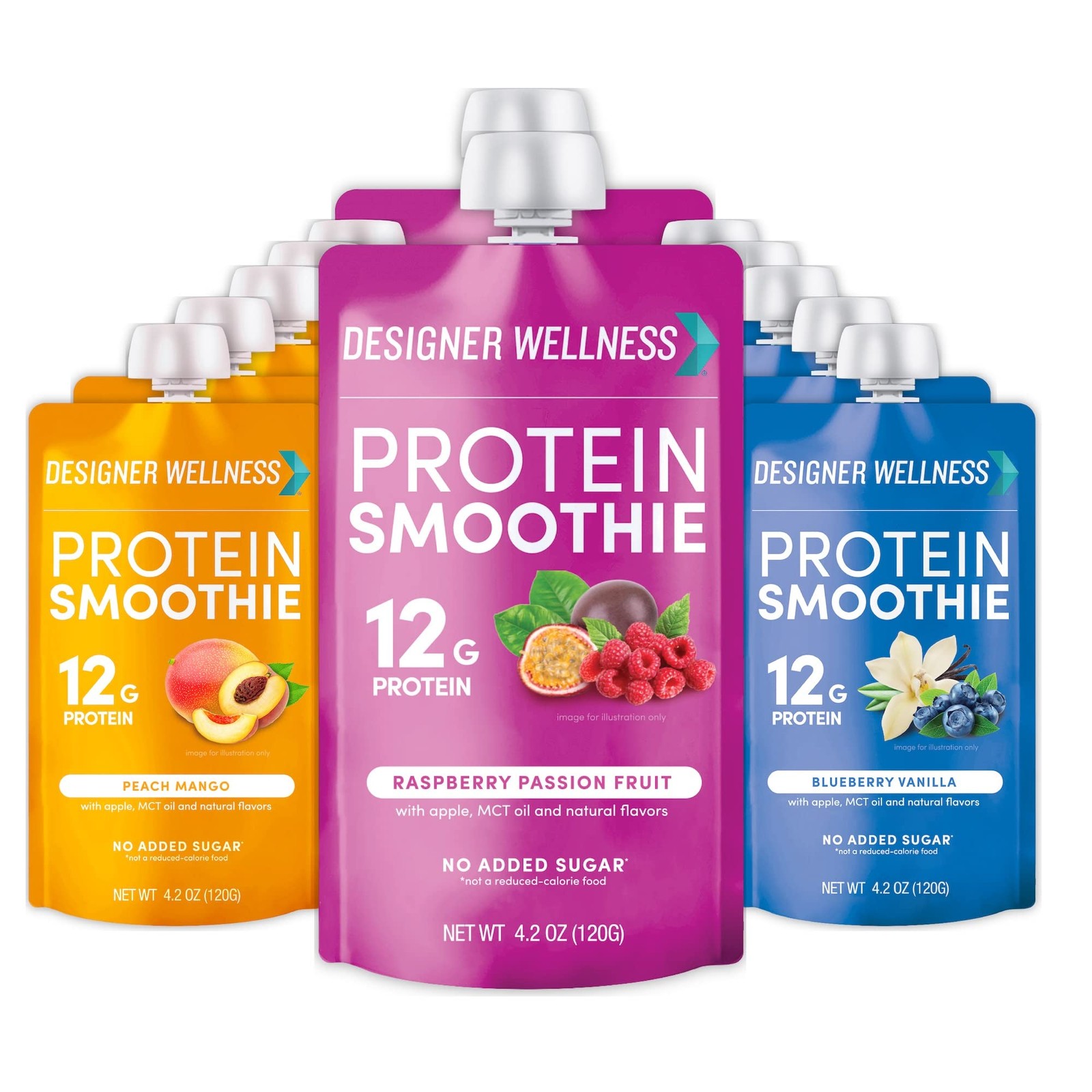 Protein Smoothie Drink Super Fruit 12g Whey 12 Pack 4.2 Fl Oz Designer Wellness