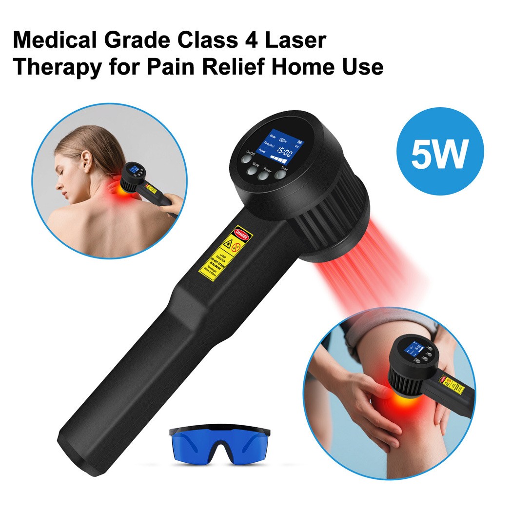 5W Handheld Class 3b Laser Therapy For Neck,Back and Knee Pain 10x650nm+15x808nm
