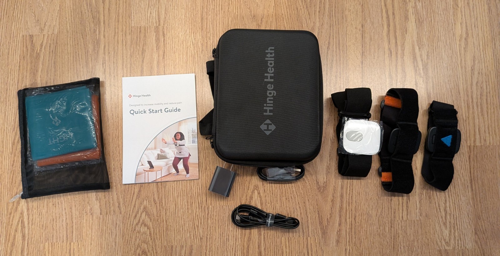 Hinge Health Exercise Sensors Back and Knee Pains motion resistance straps kit