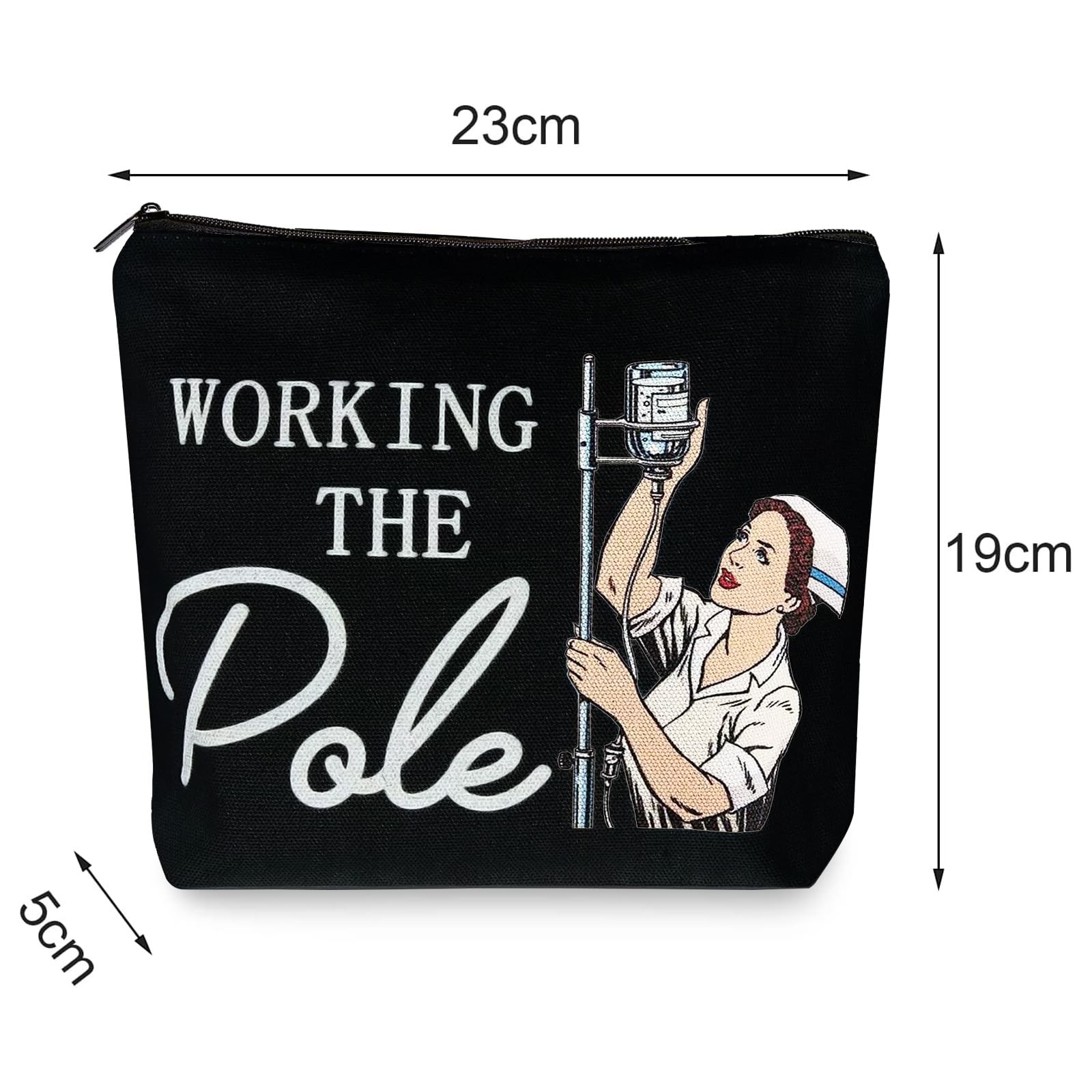ER Nurse Gift,Nurse Gifts for Women Funny Makeup Bags,Working The Black