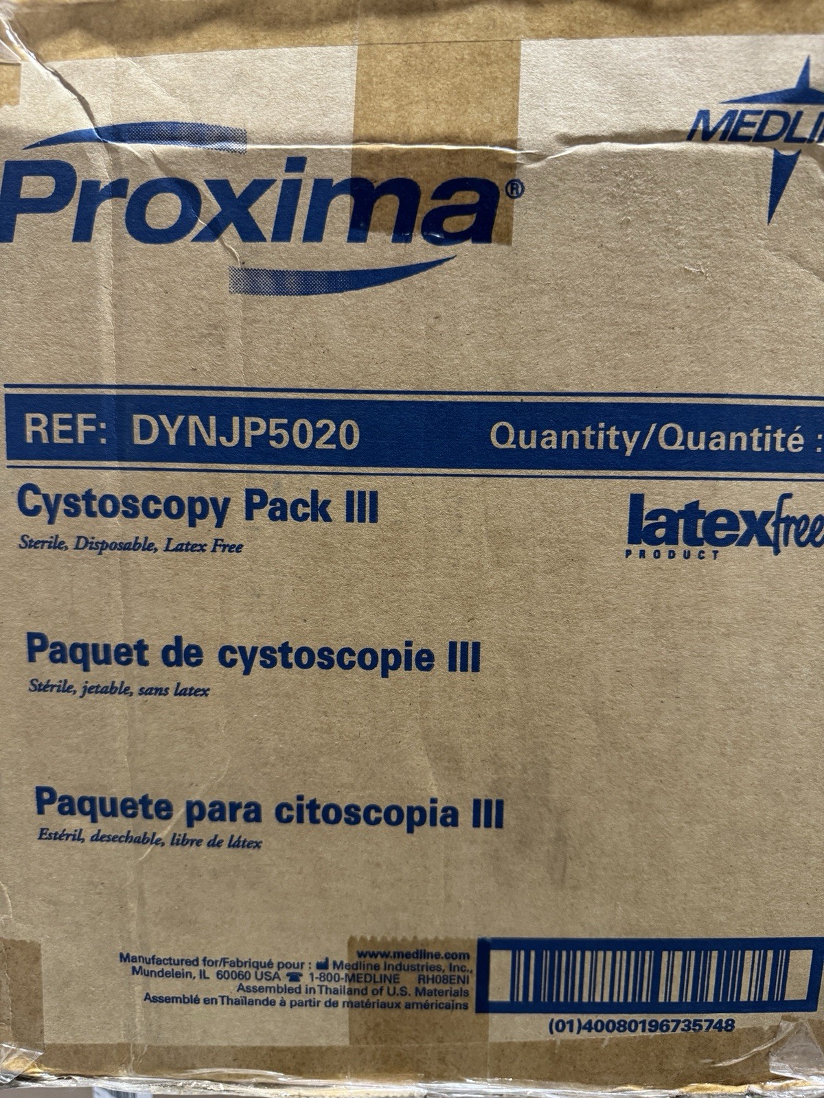 Medline DYNJP5020 Sterile Cystoscopy Surgical Pack III, Level 4 Gown, 8ea/Case.