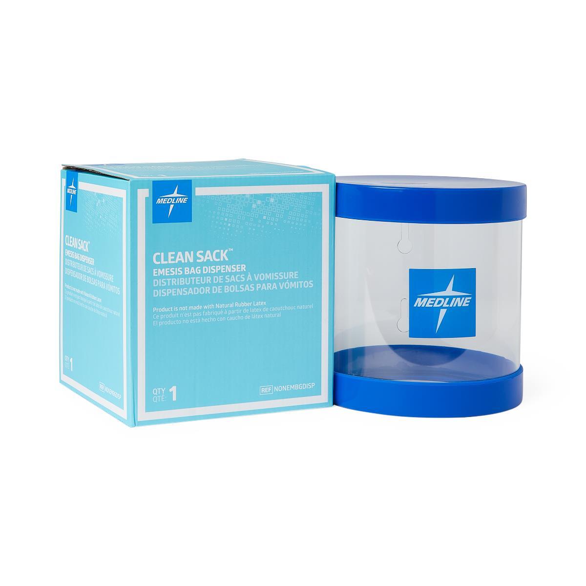 Clean Sack Emesis Bag Dispenser, Blue, Each