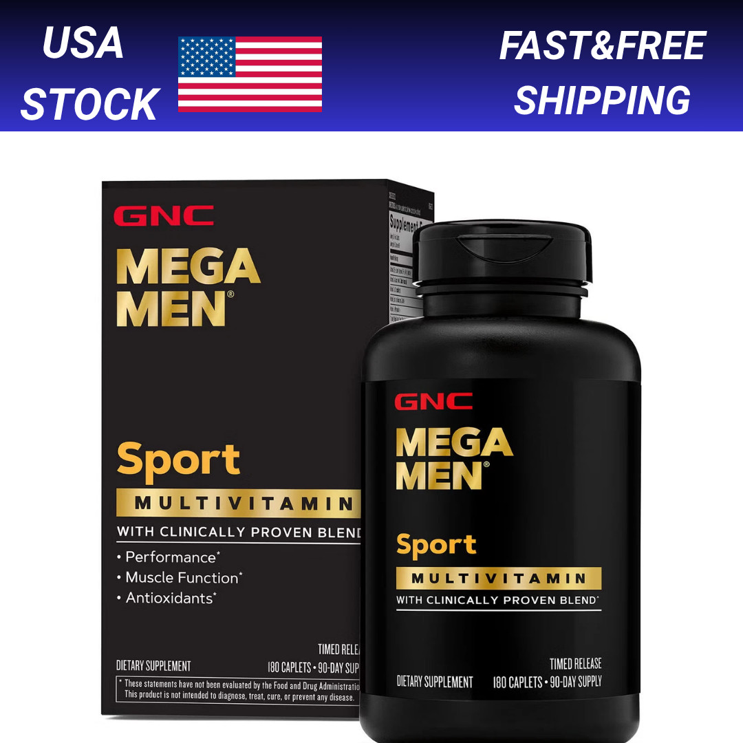 GNC Mega Men Vitamin 180 Caplets Free Shipping Expiry 03/2027