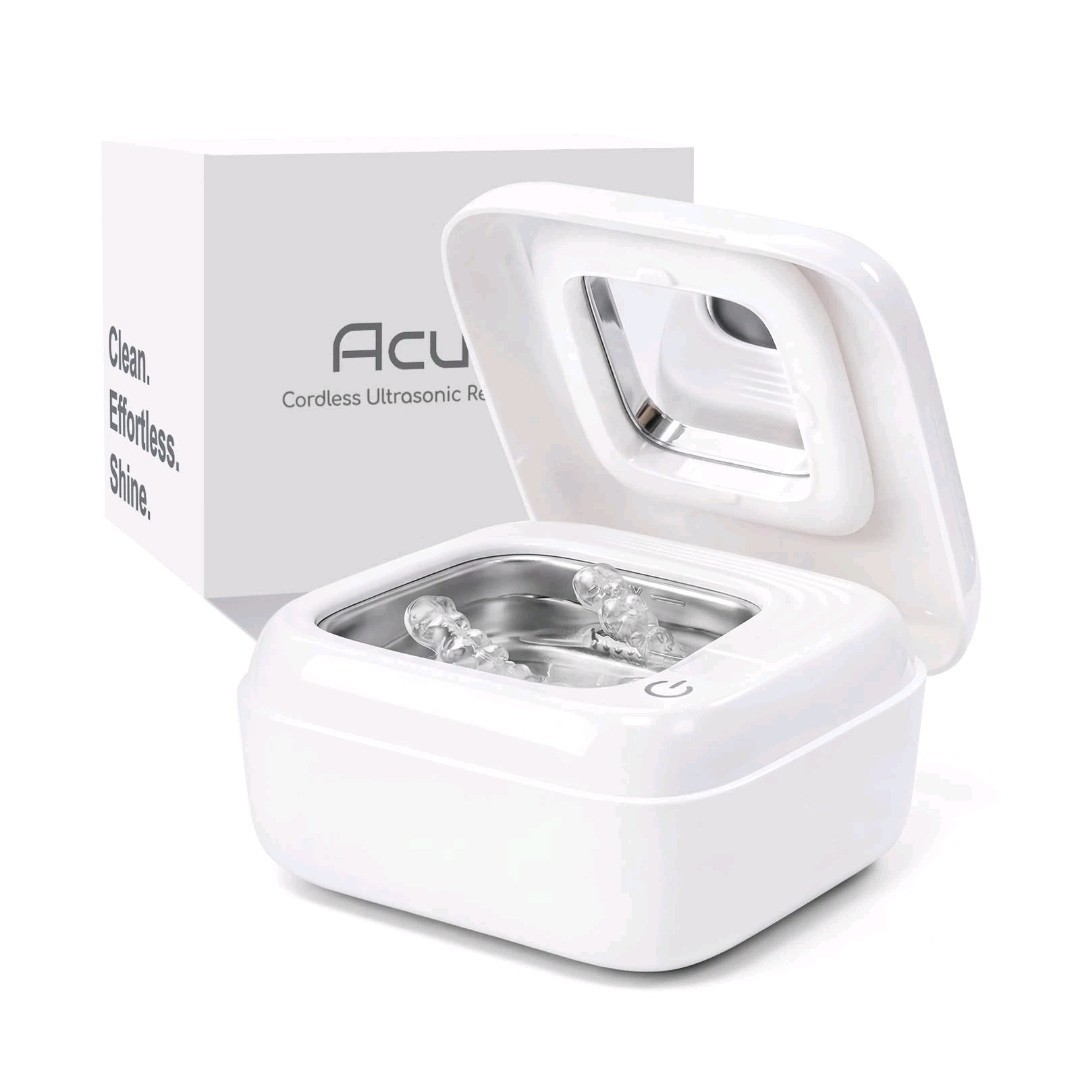 Aculya Life Cordless Ultrasonic Retainer Cleaner Machine, 50kHz White